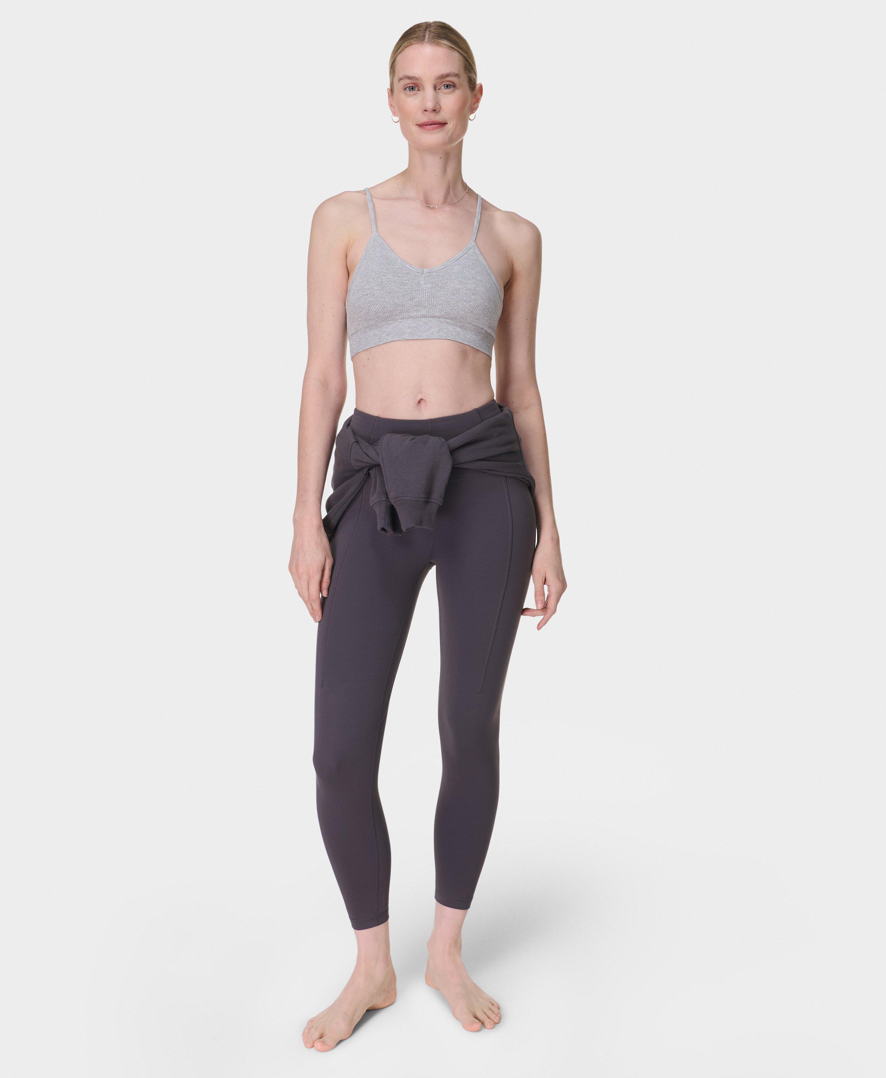 Soft Ribbed Bra - Light Grey Marl