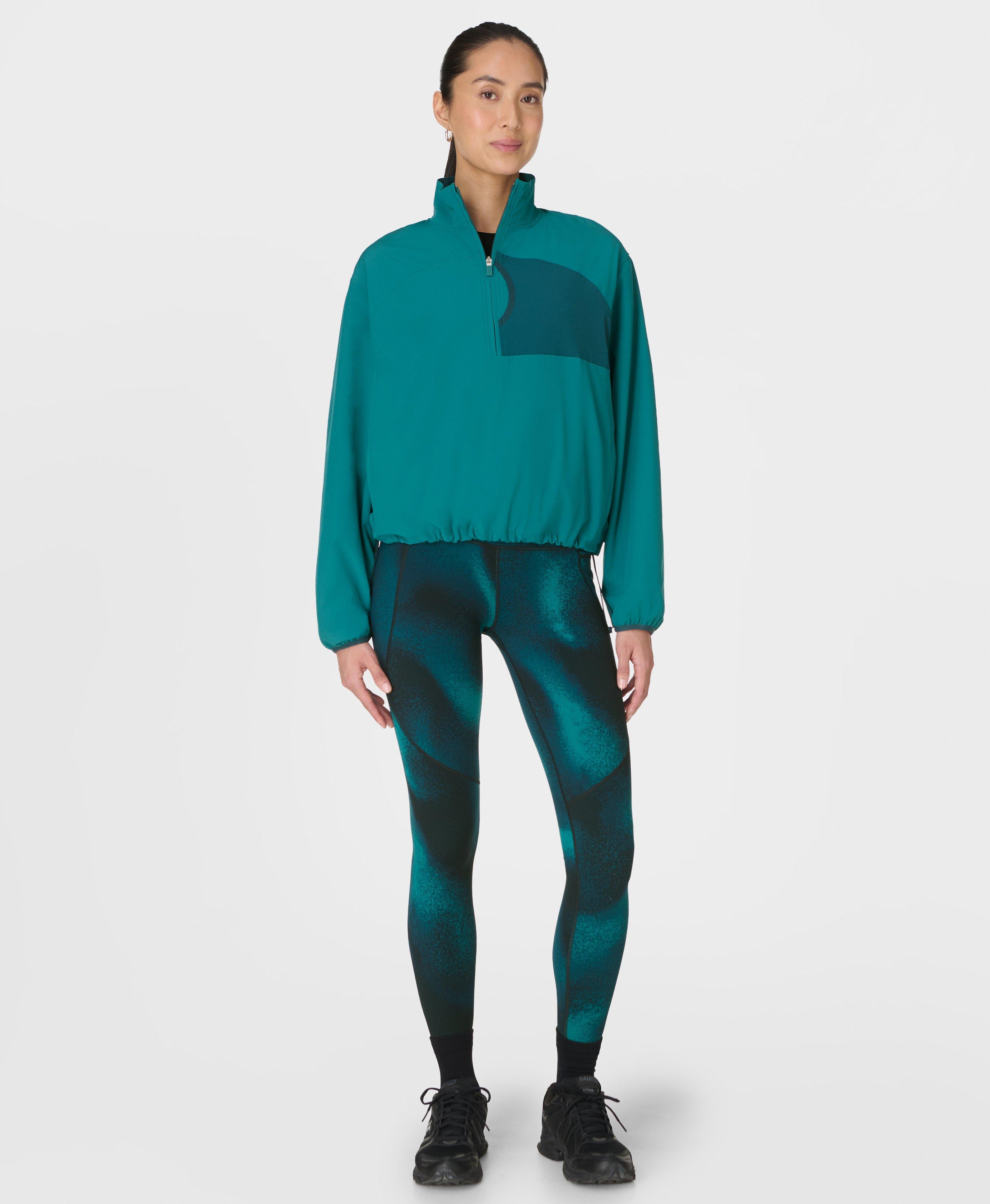 Warm Up Performance Fleece-Lined Half Zip - Petrol Green Deepgreen