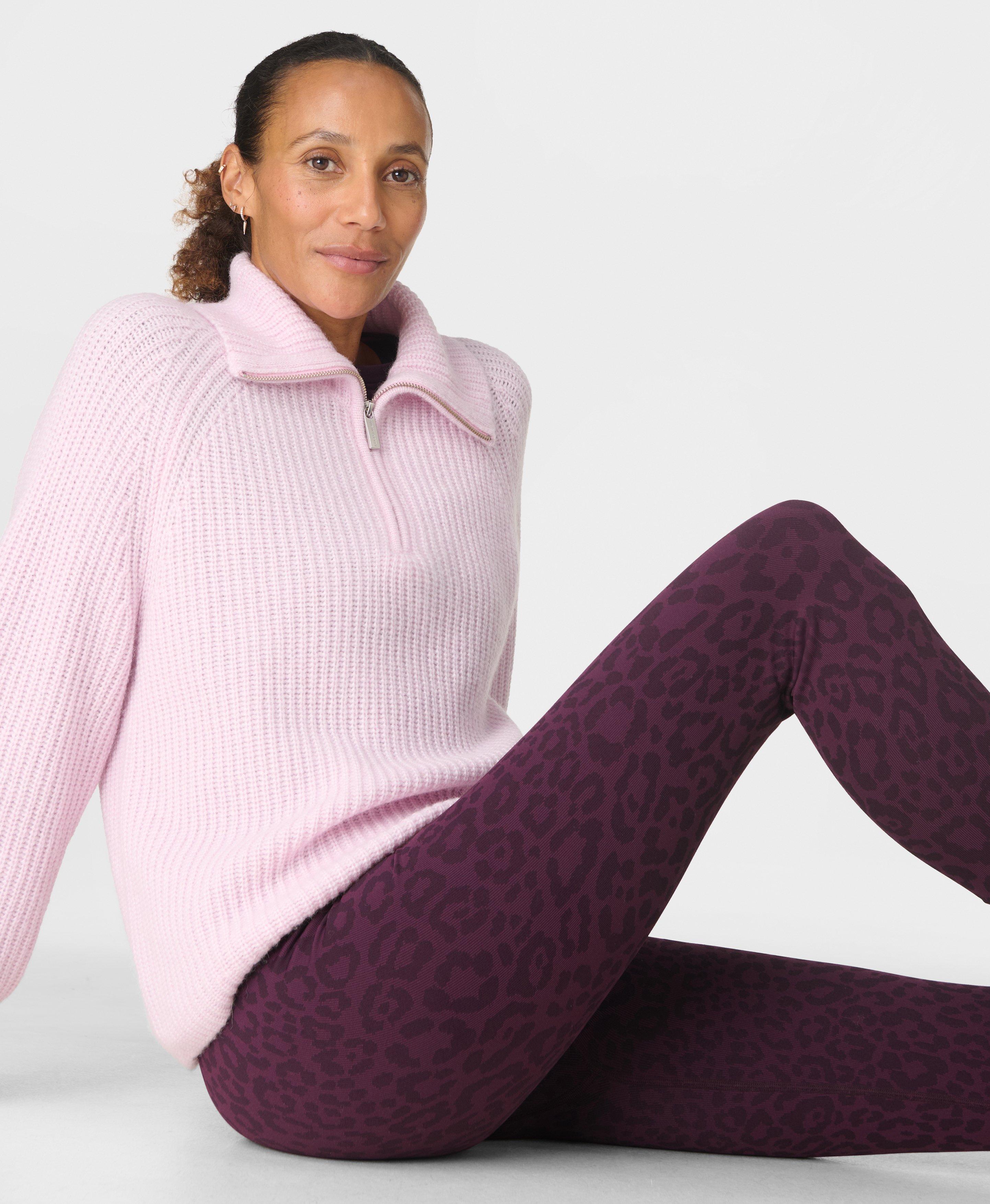 Animal Base Layer Pants - Purple Leo Jacquard - Full Length