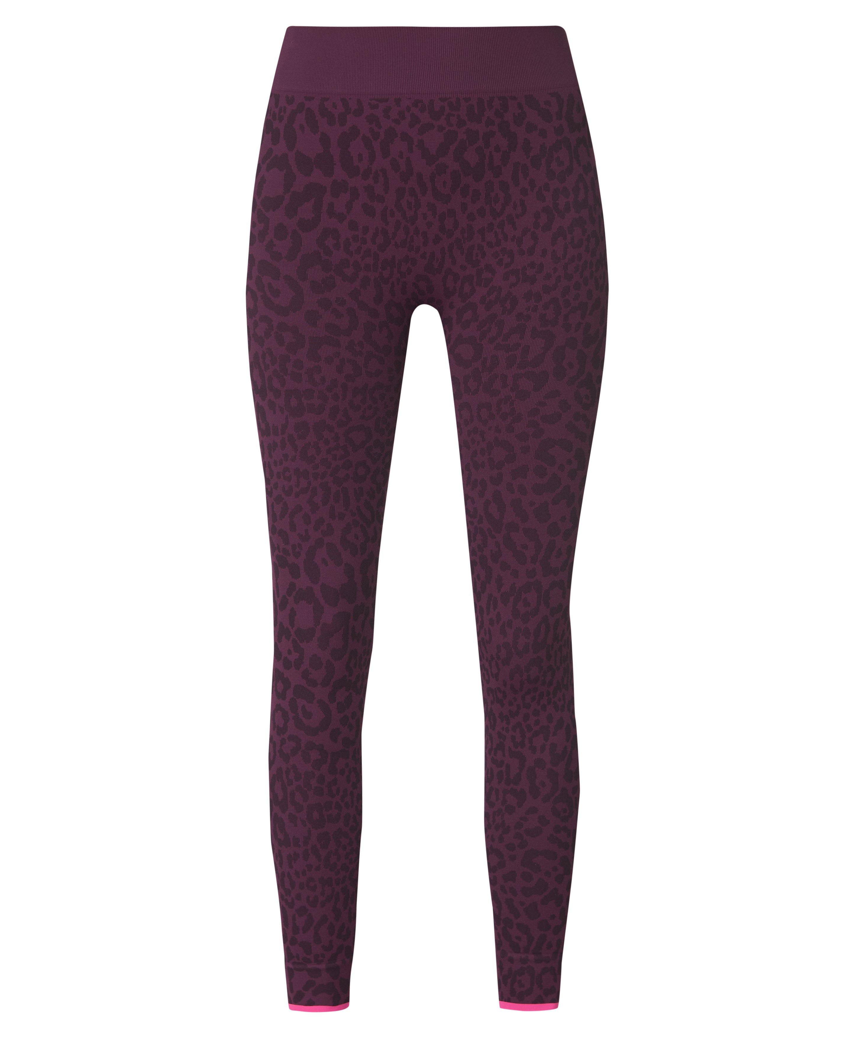 Animal Base Layer Pants - Purple Leo Jacquard - Full Length