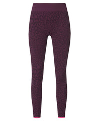 Animal Base Layer Pants - Purple Leo Jacquard - Full Length