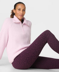 Animal Base Layer Pants - Purple Leo Jacquard - Full Length