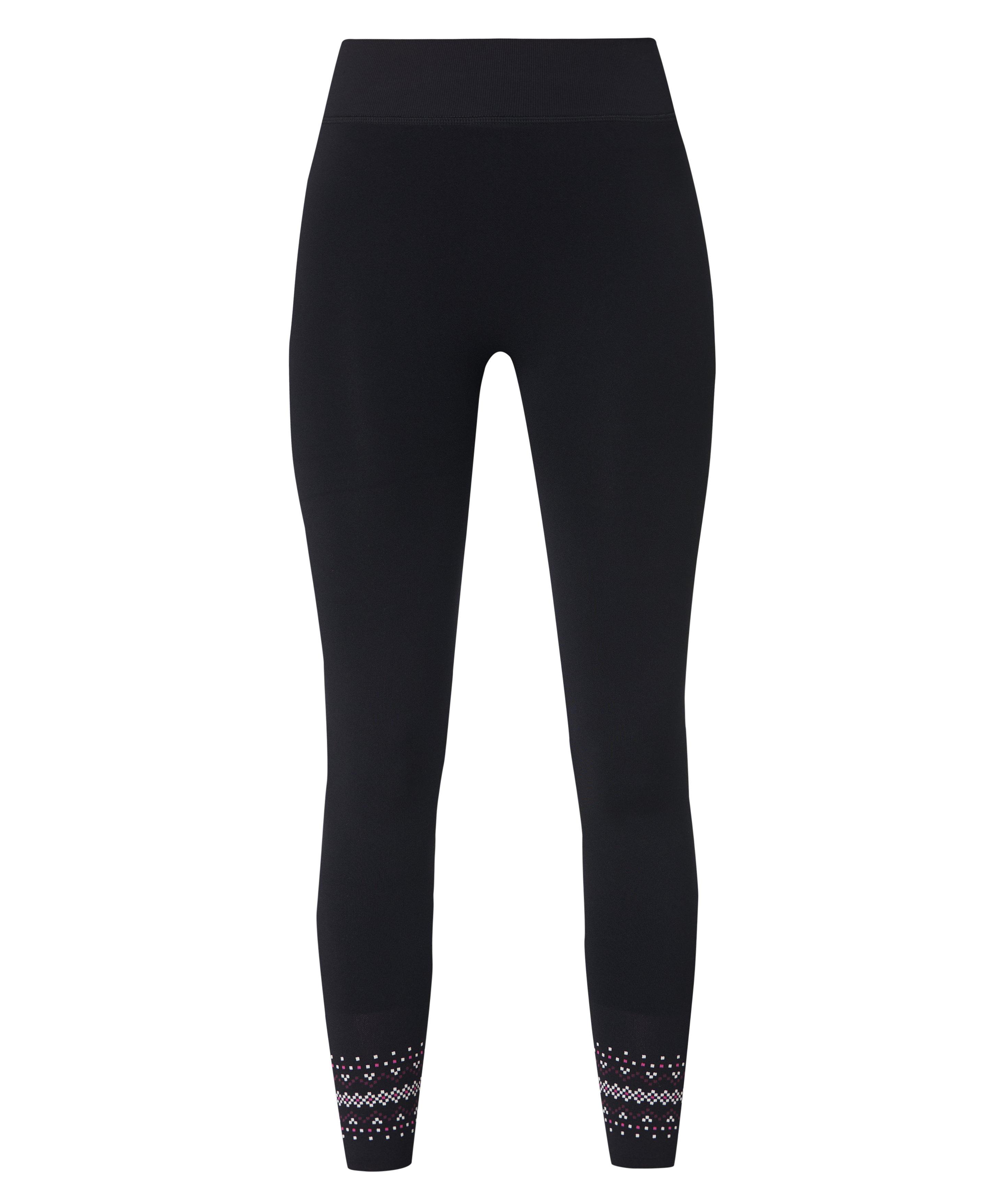 Fair Isle Novelty Base Layer Legging - Black Sb Ski Fairisle Jacquard - Full Length