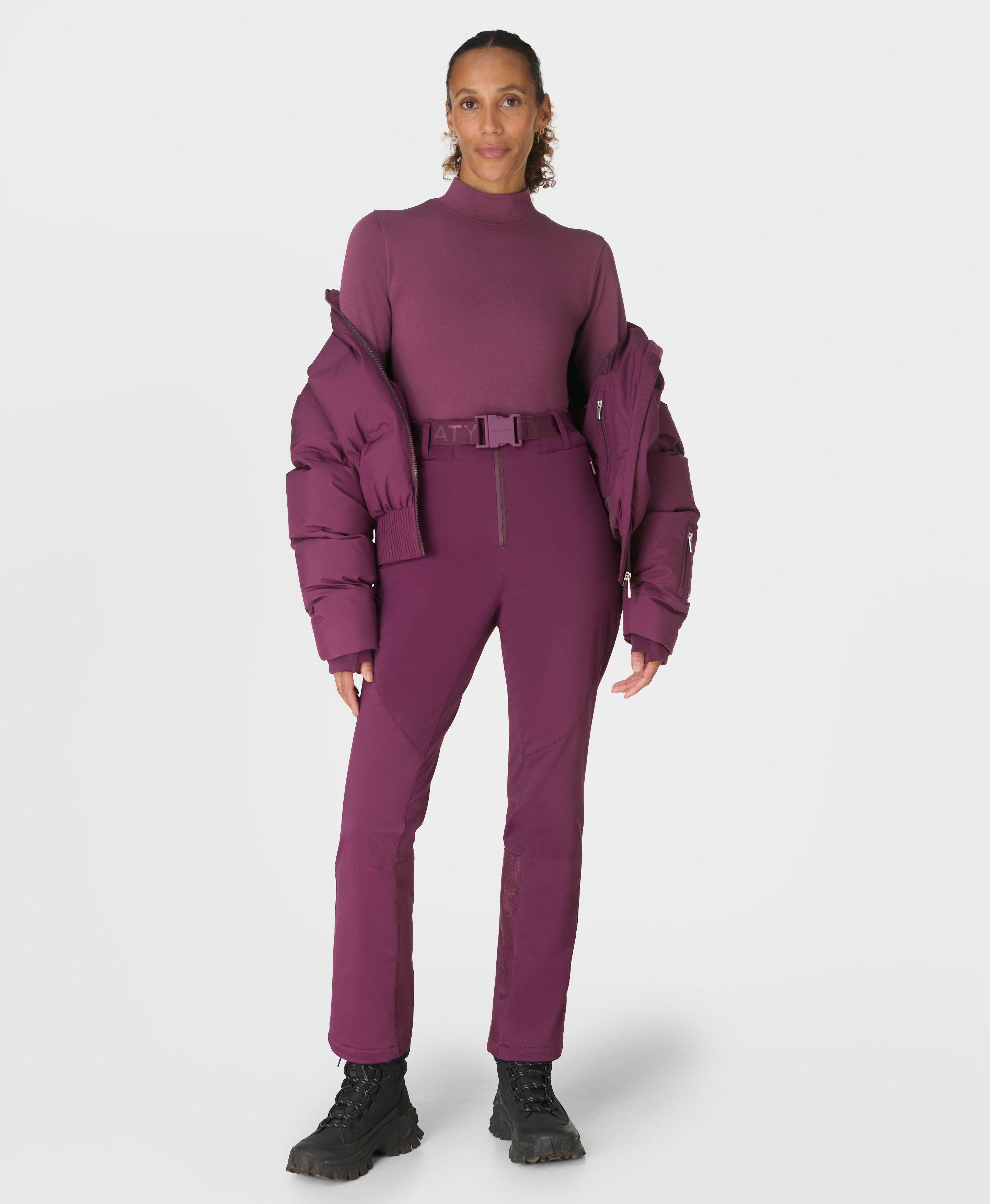Modal High Neck Base Layer Tee - Plum Purple
