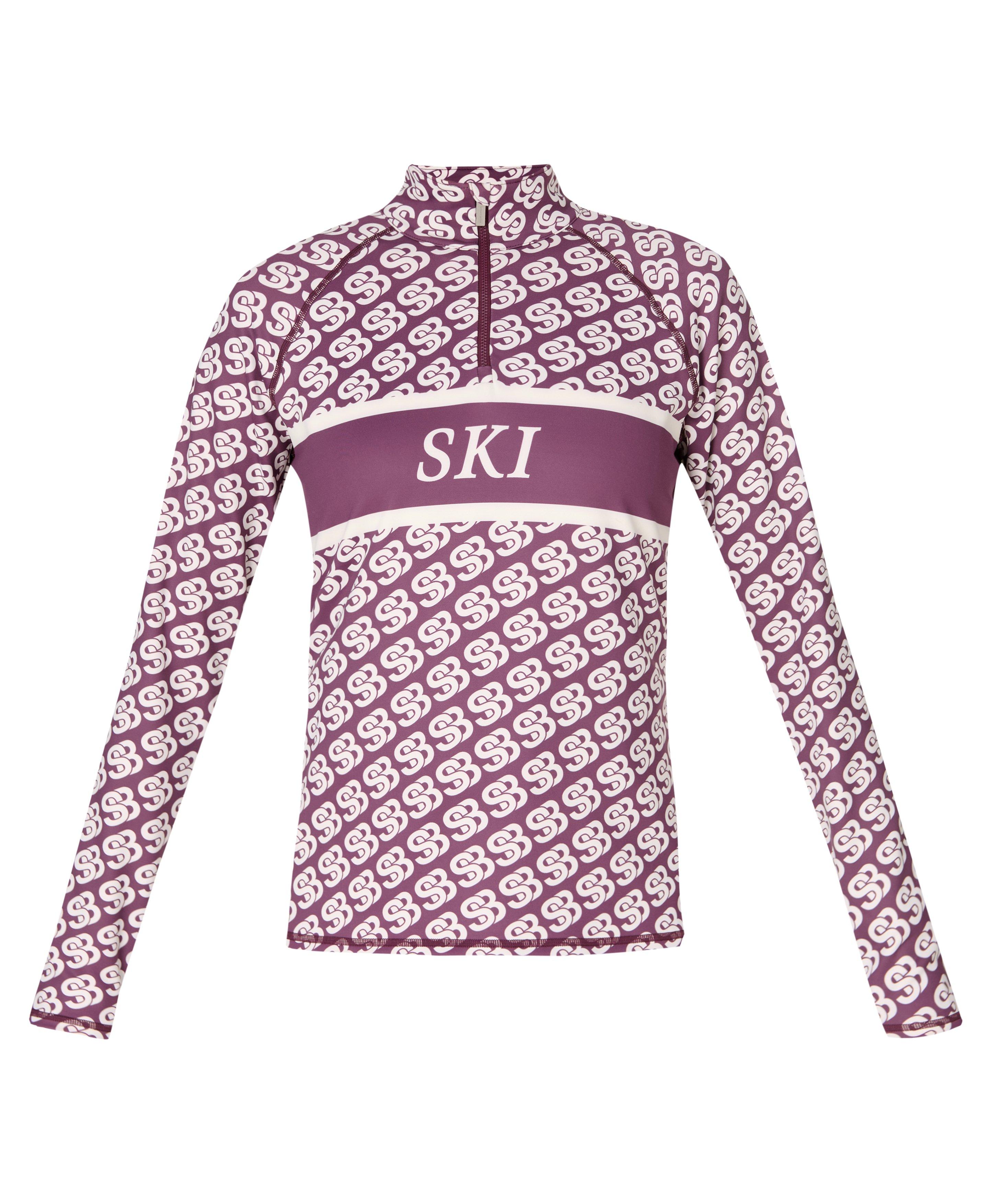 Therma Ski Half Zip - Purple Sb And Stripe Print