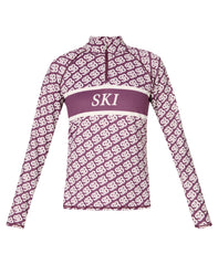 Therma Ski Half Zip - Purple Sb And Stripe Print