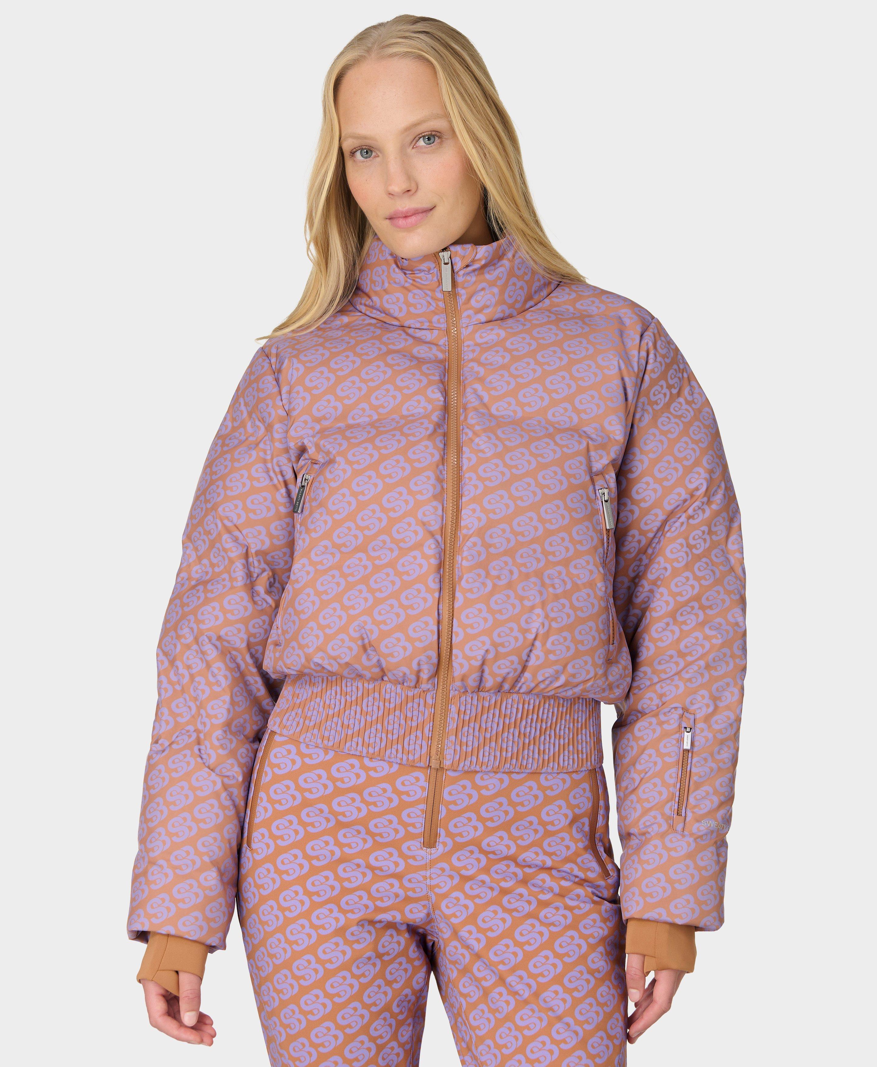 Cropped Waterproof Ski Jacket - Brown Sb Print
