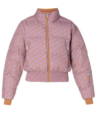 Cropped Waterproof Ski Jacket - Brown Sb Print
