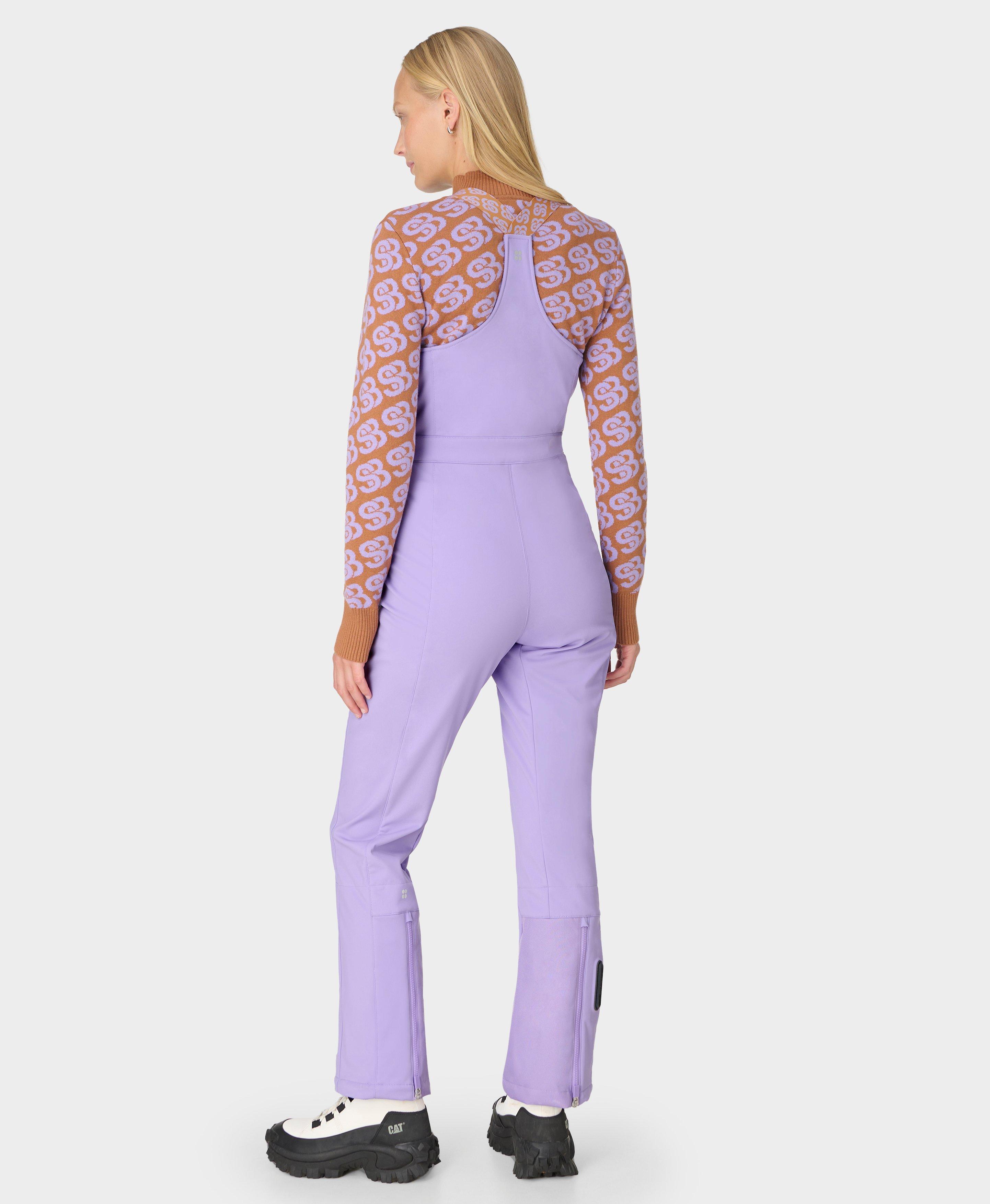Power Sculpting Bib Overalls - Amethyst Purple