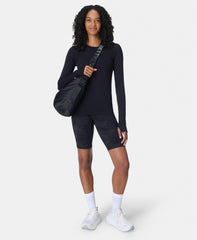 Athlete Seamless Workout Long Sleeve Top - Black