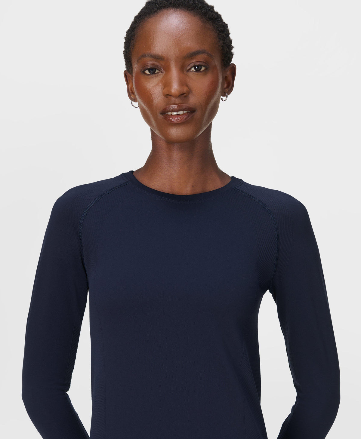 Athlete Seamless Workout Long Sleeve Top - Navy Blue