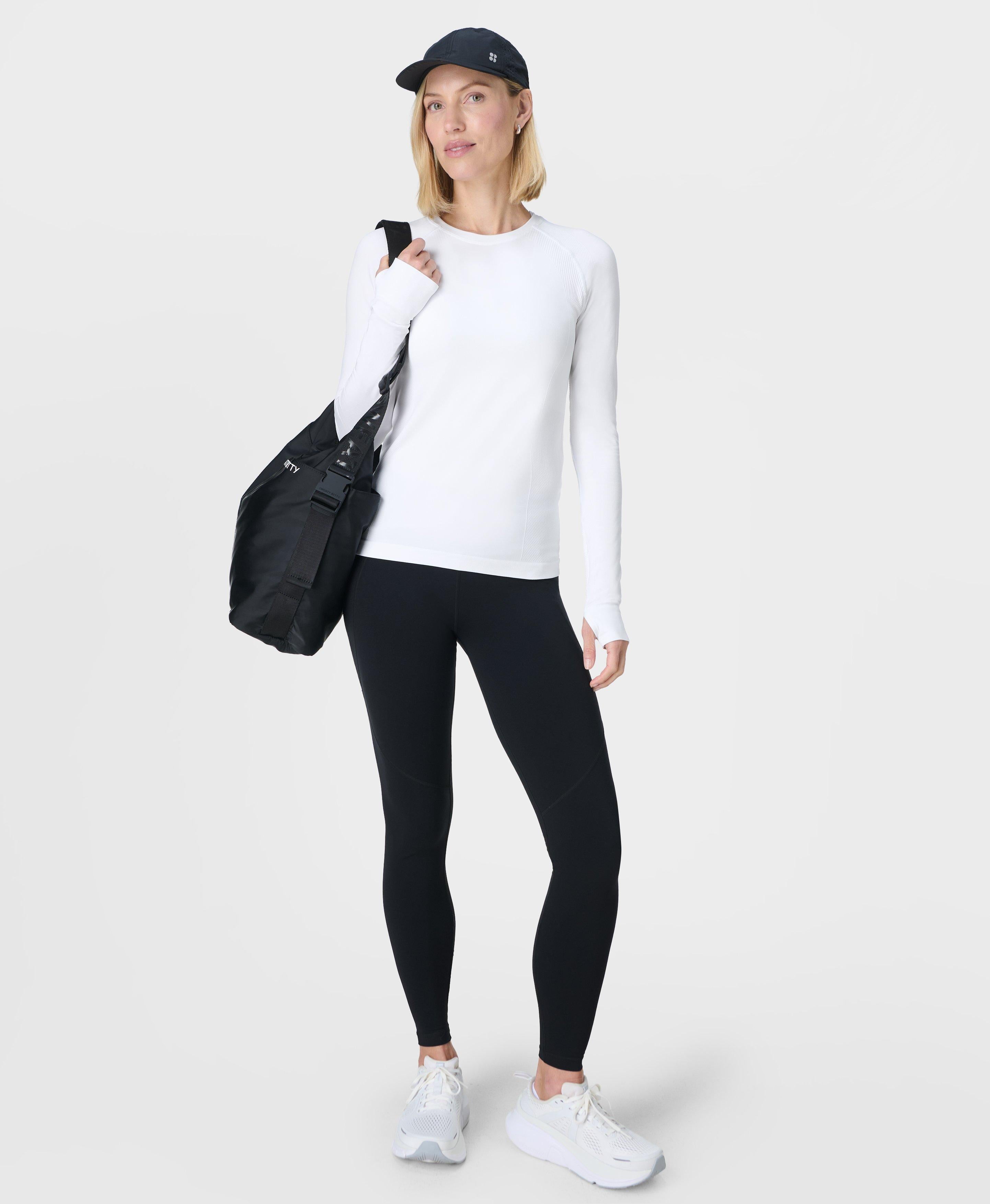 Athlete Seamless Workout Long Sleeve Top - White