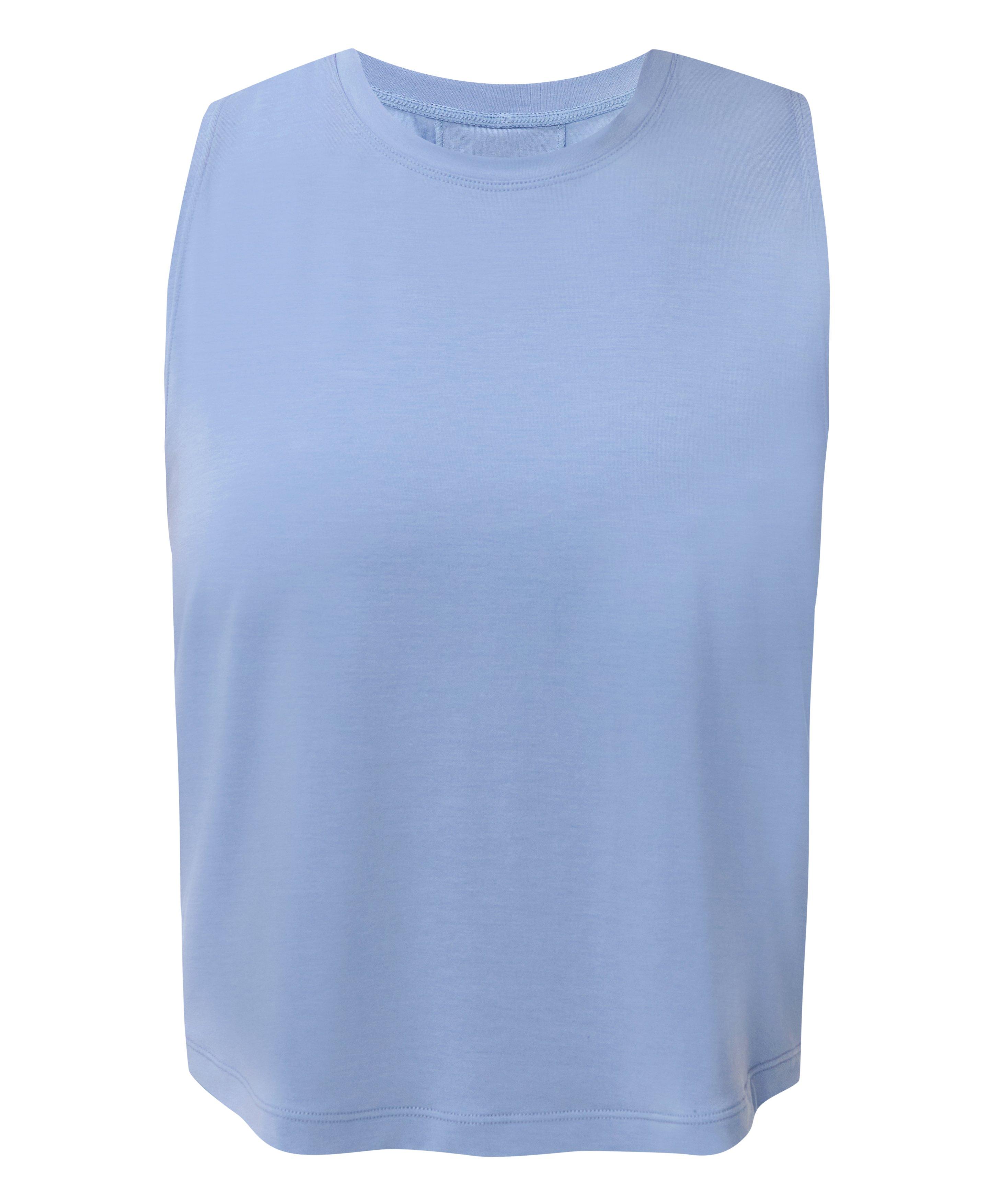 Soft Flow Studio Twist Back Tank Top - Faded Blue