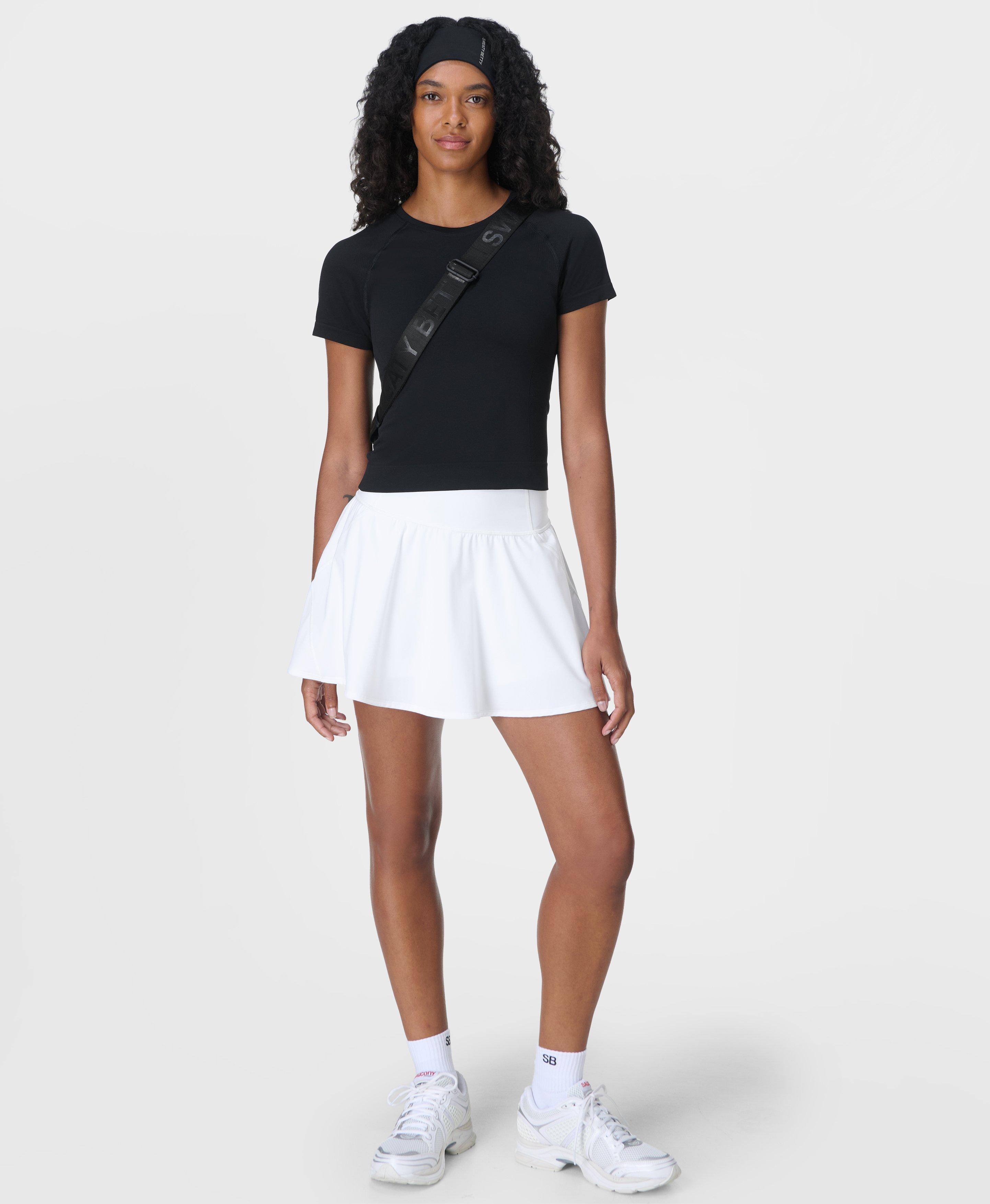 Athlete Crop Seamless Workout Tee - Black
