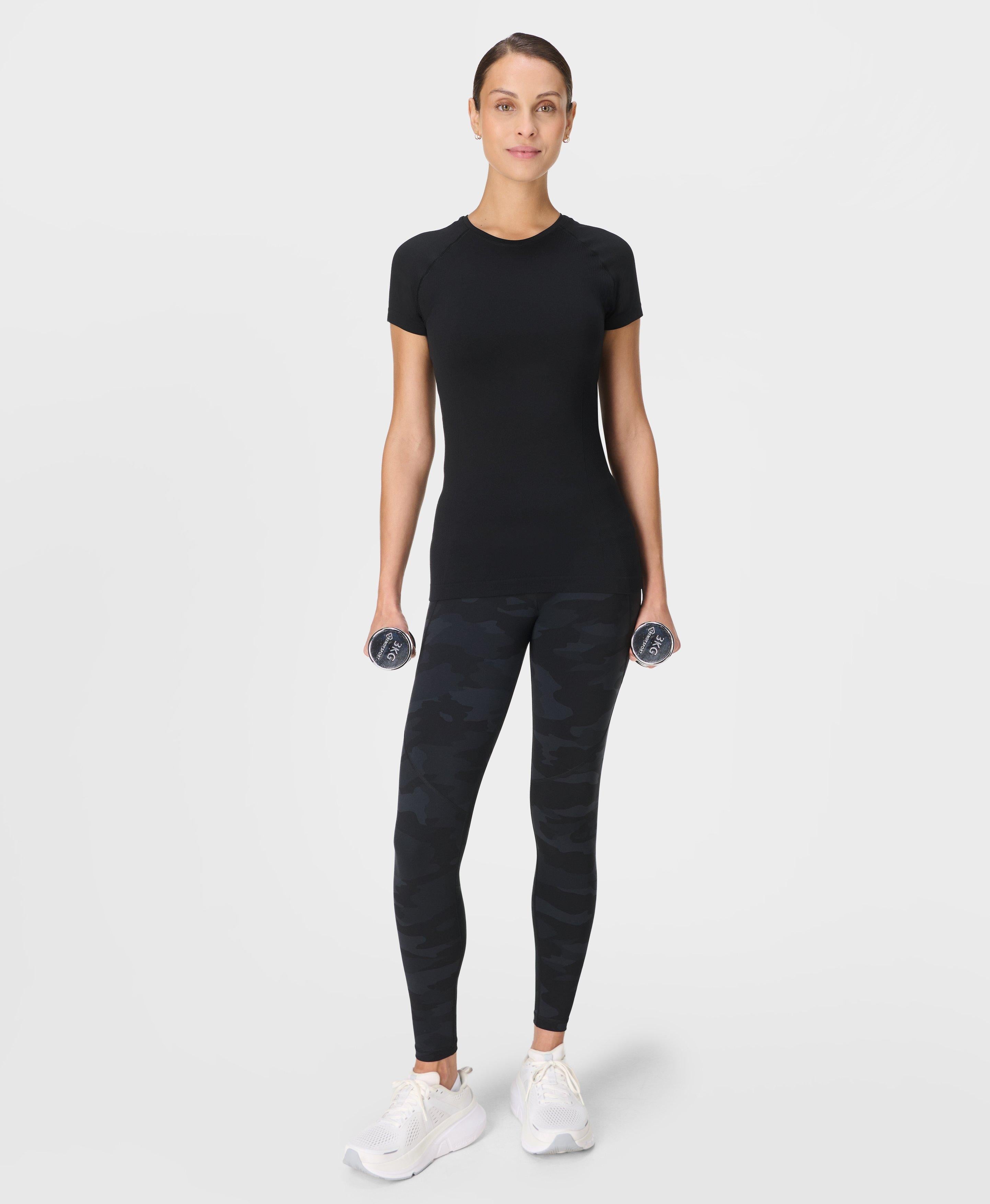 Athlete Seamless Workout Tee - Black