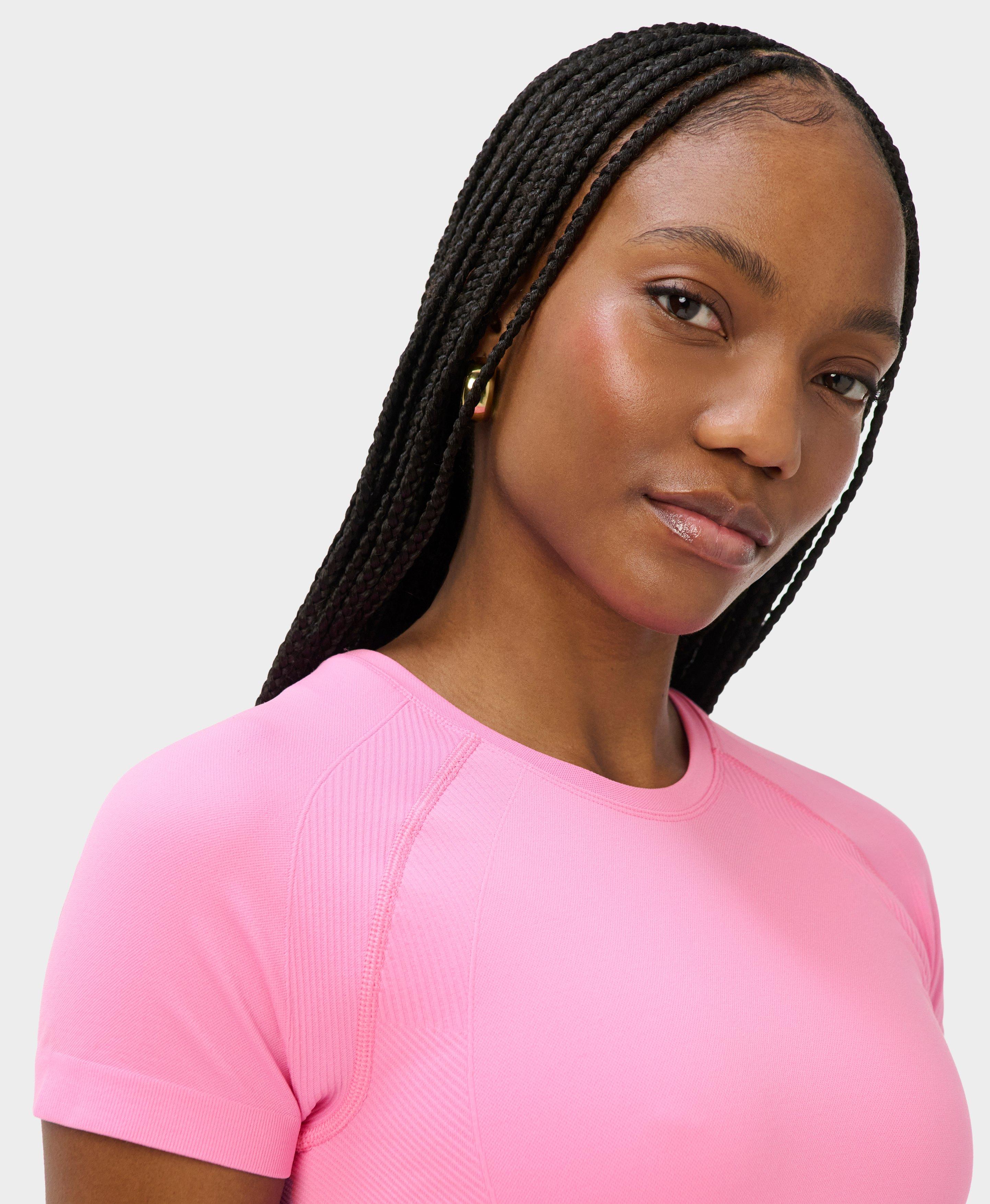 Athlete Seamless Workout Tee - Guava Pink