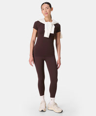 Athlete Seamless Workout Tee - Sable Brown