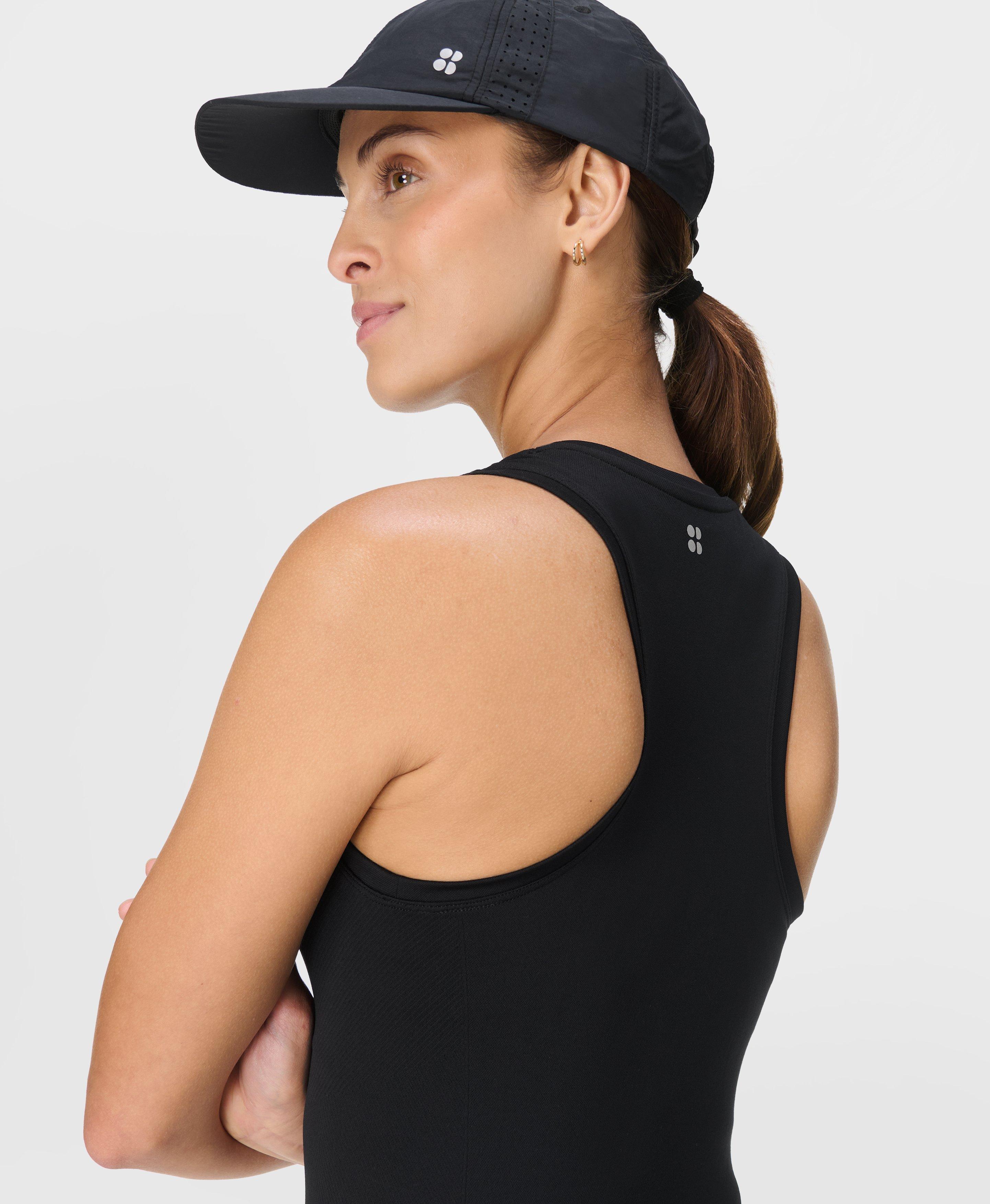 Athlete Crop Seamless Workout Tank - Black