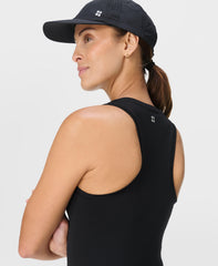 Athlete Crop Seamless Workout Tank - Black