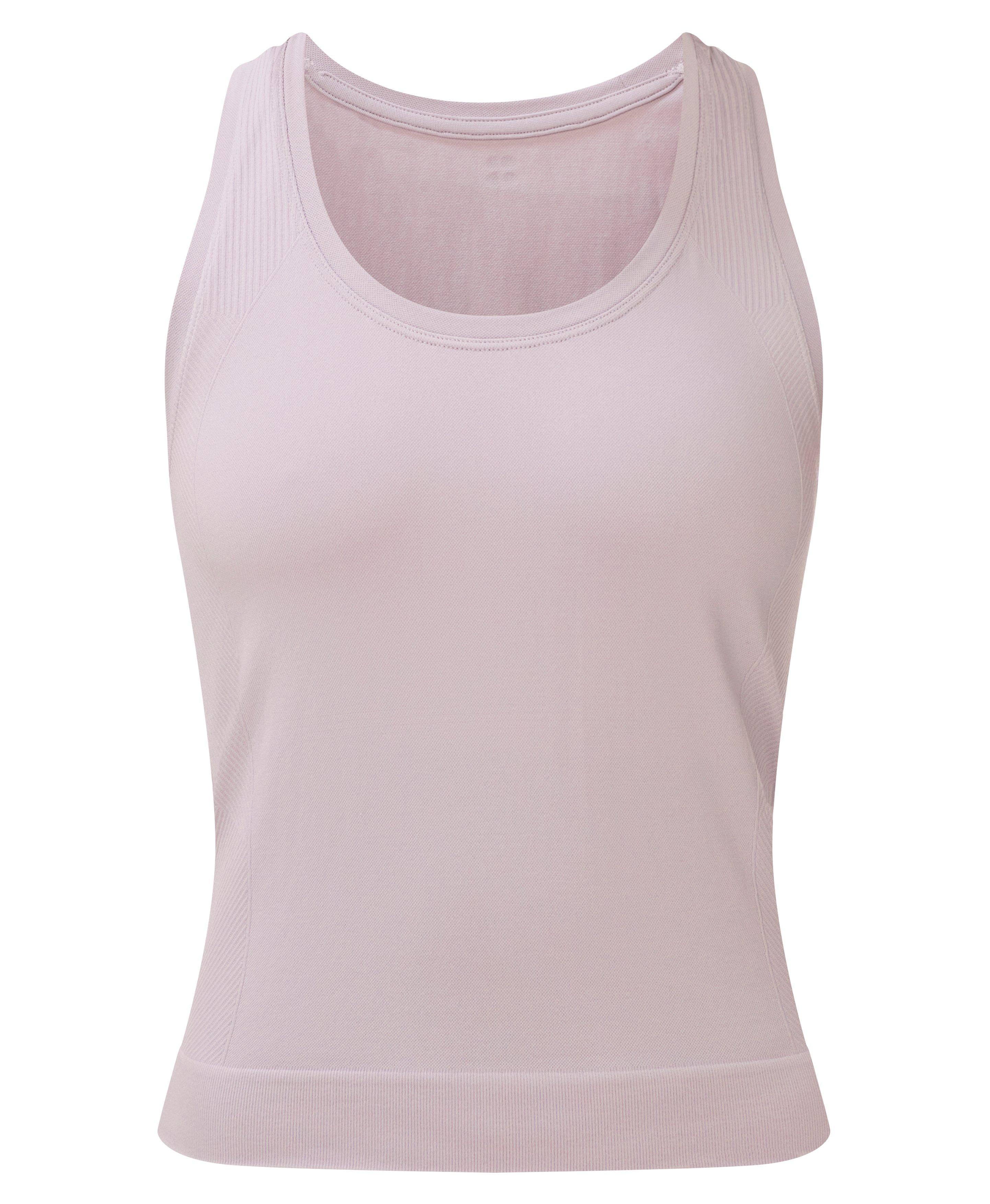 Athlete Crop Seamless Workout Tank - Mauve Purple