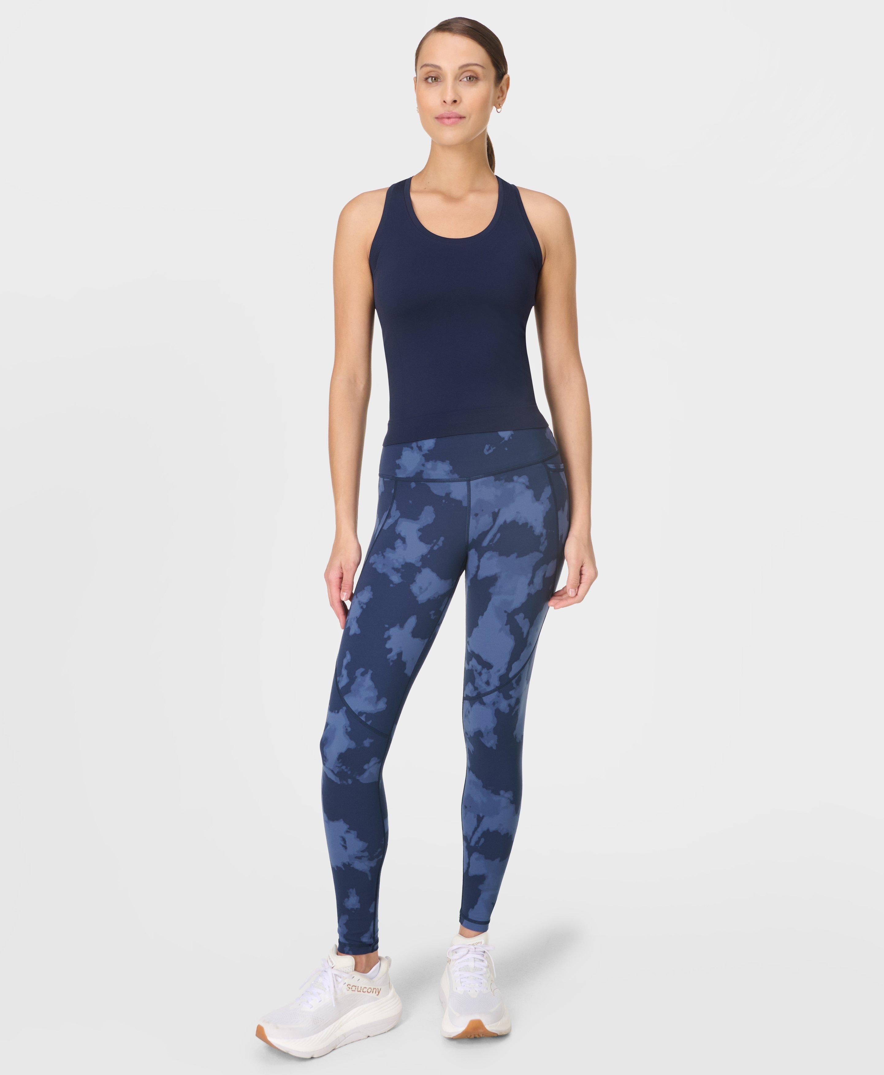 Athlete Crop Seamless Workout Tank - Navy Blue