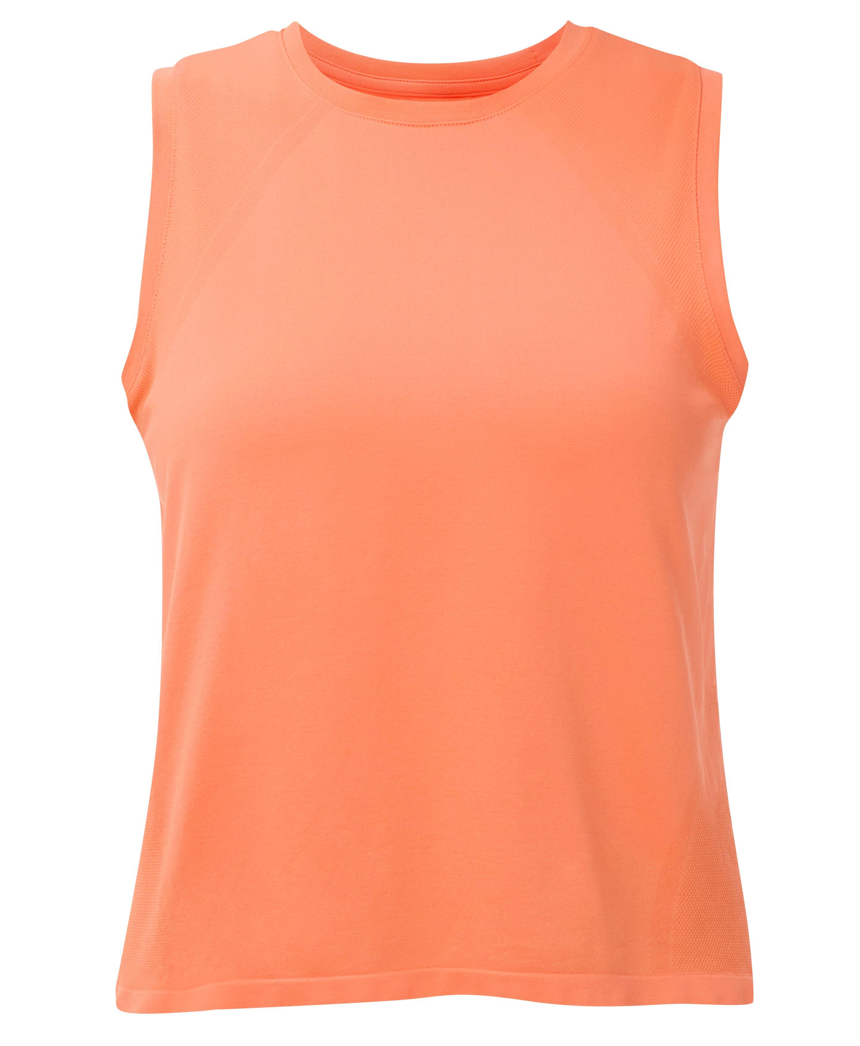 Athlete Featherweight Seamless Muscle Tank - Tuscan Orange