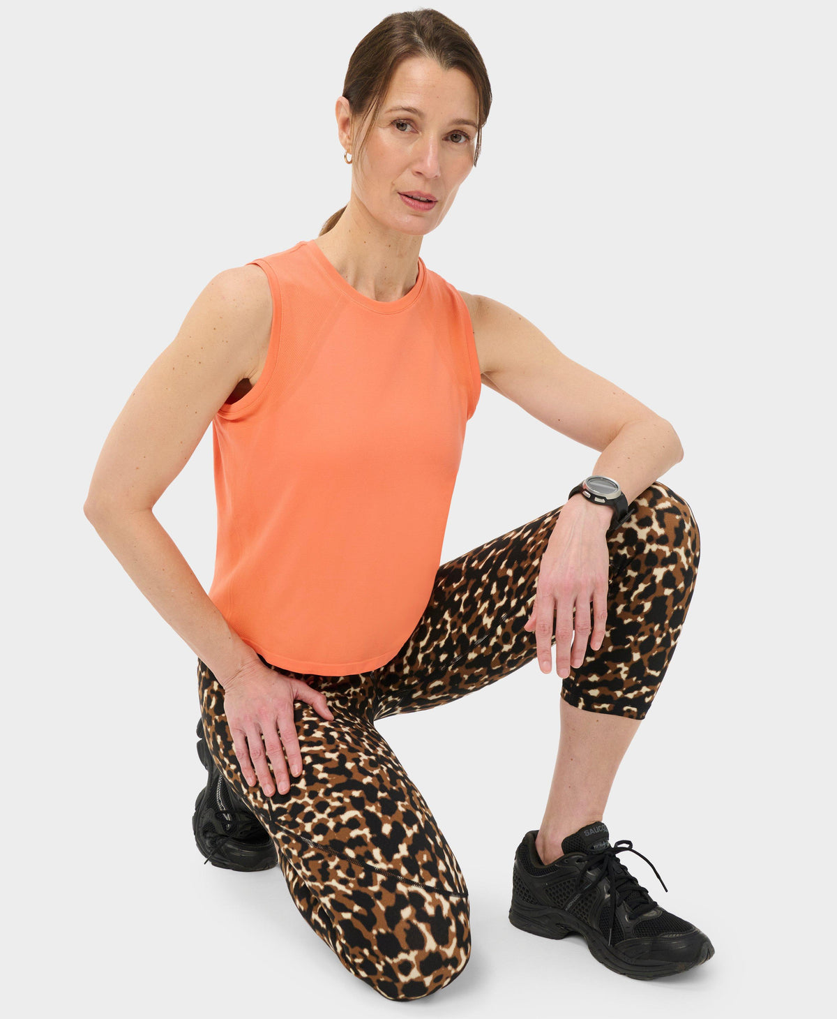 Athlete Featherweight Seamless Muscle Tank - Tuscan Orange