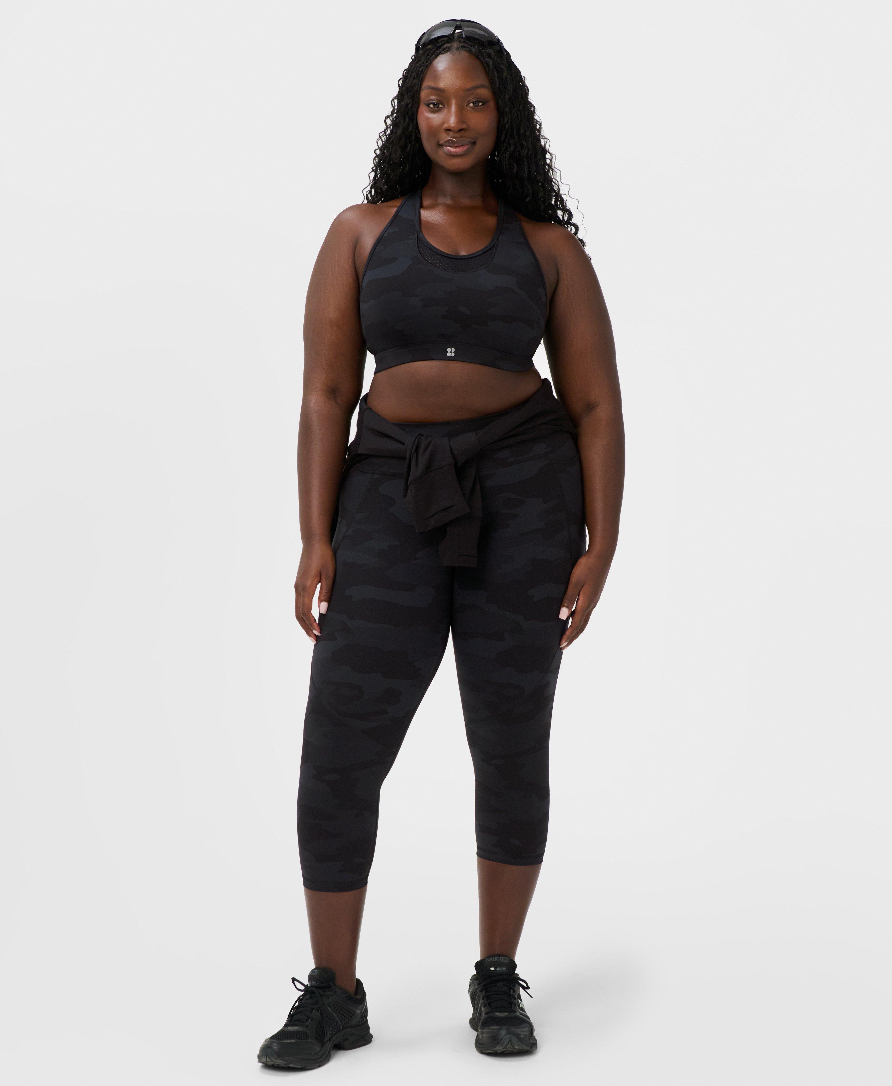 Power High Impact Sports Bra - Ultra Black Camo Print