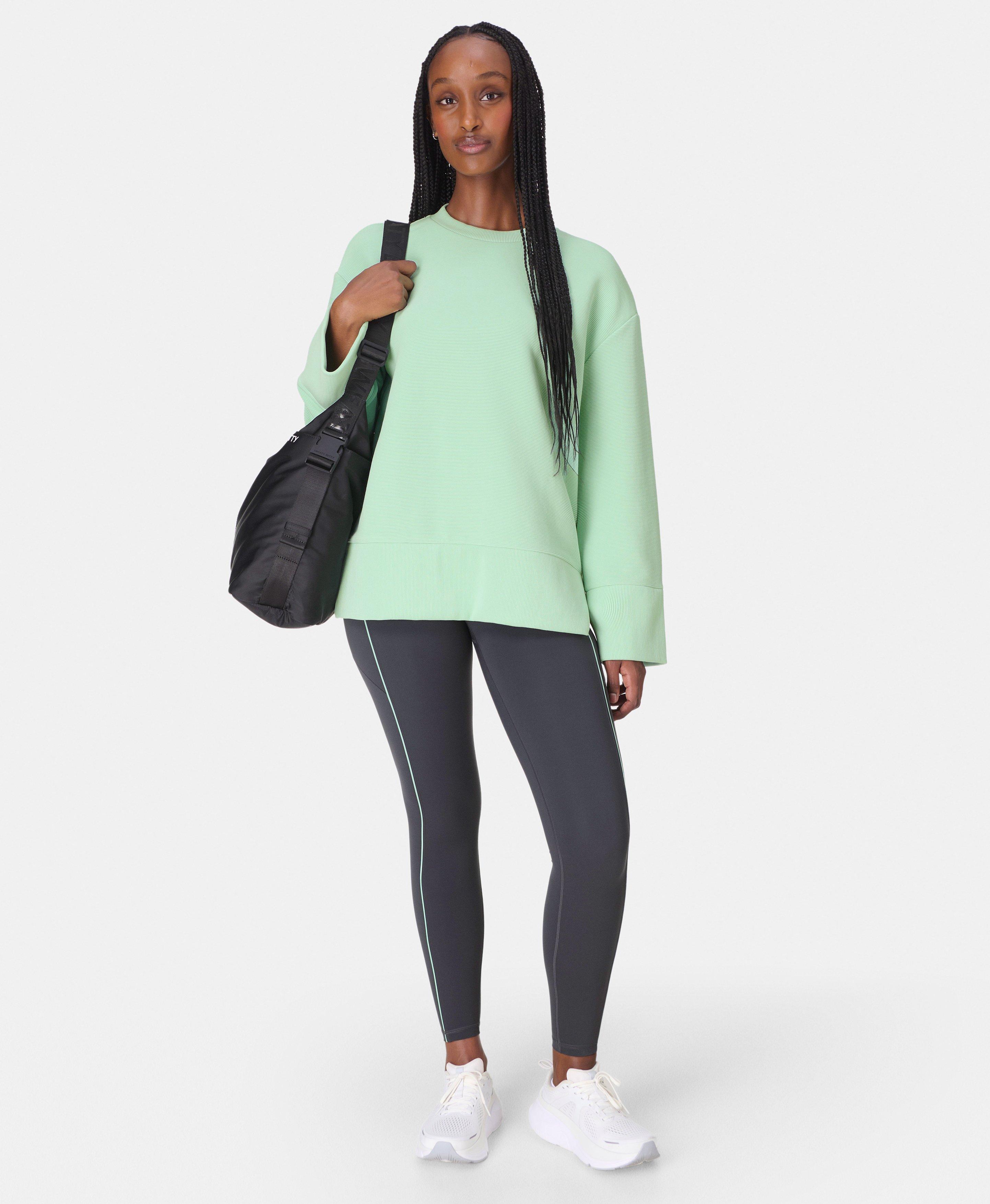 Power UltraSculpt High Waist Piping Leggings - Graphite Grey Limestone Green - Full Length