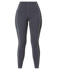 Power UltraSculpt High Waist Piping Leggings - Graphite Grey Limestone Green - Full Length