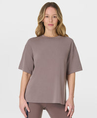 Sand Wash CloudWeight Tee - Taupe Brown