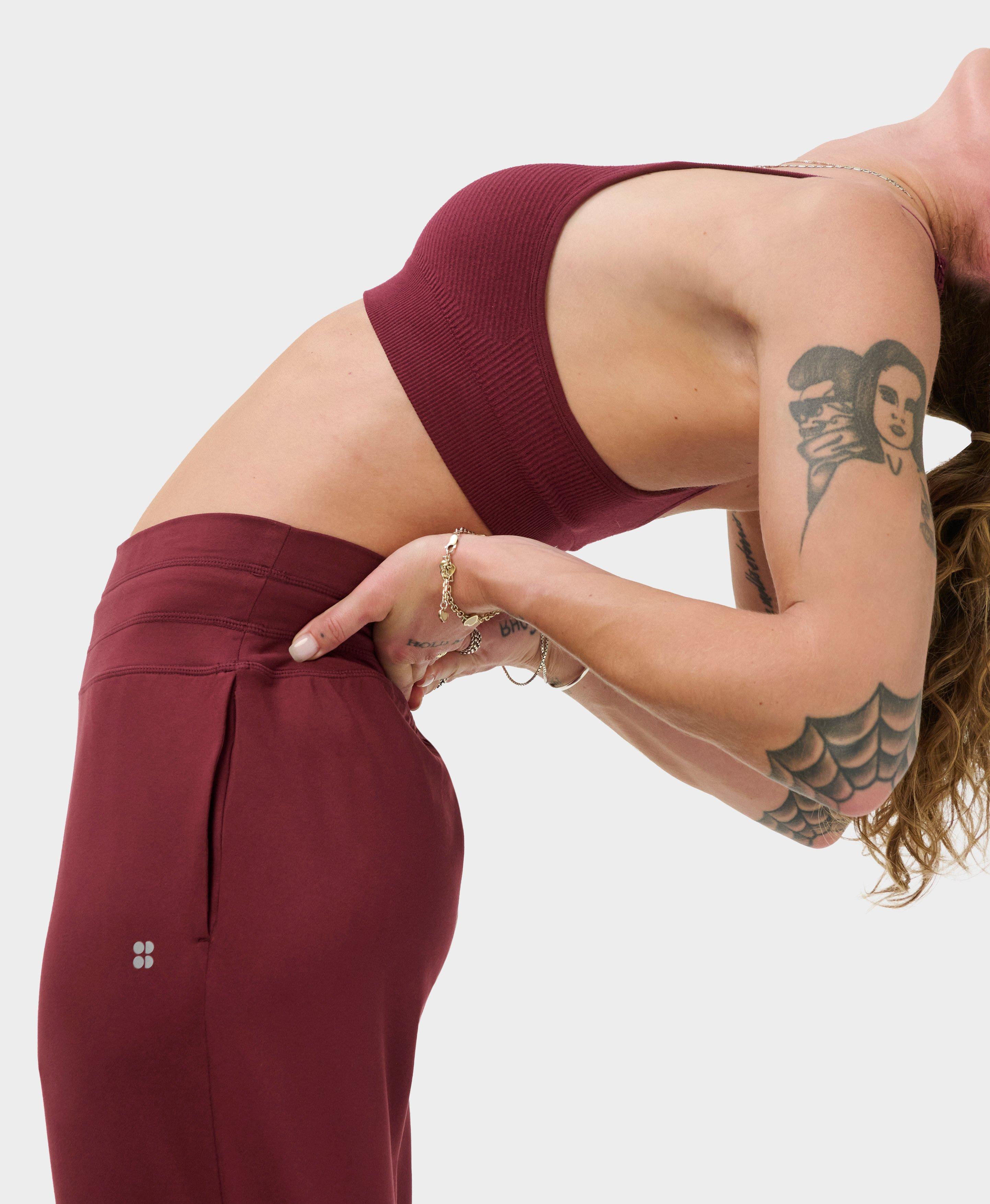 Gaia Performance Yoga Pants - Merlot Red