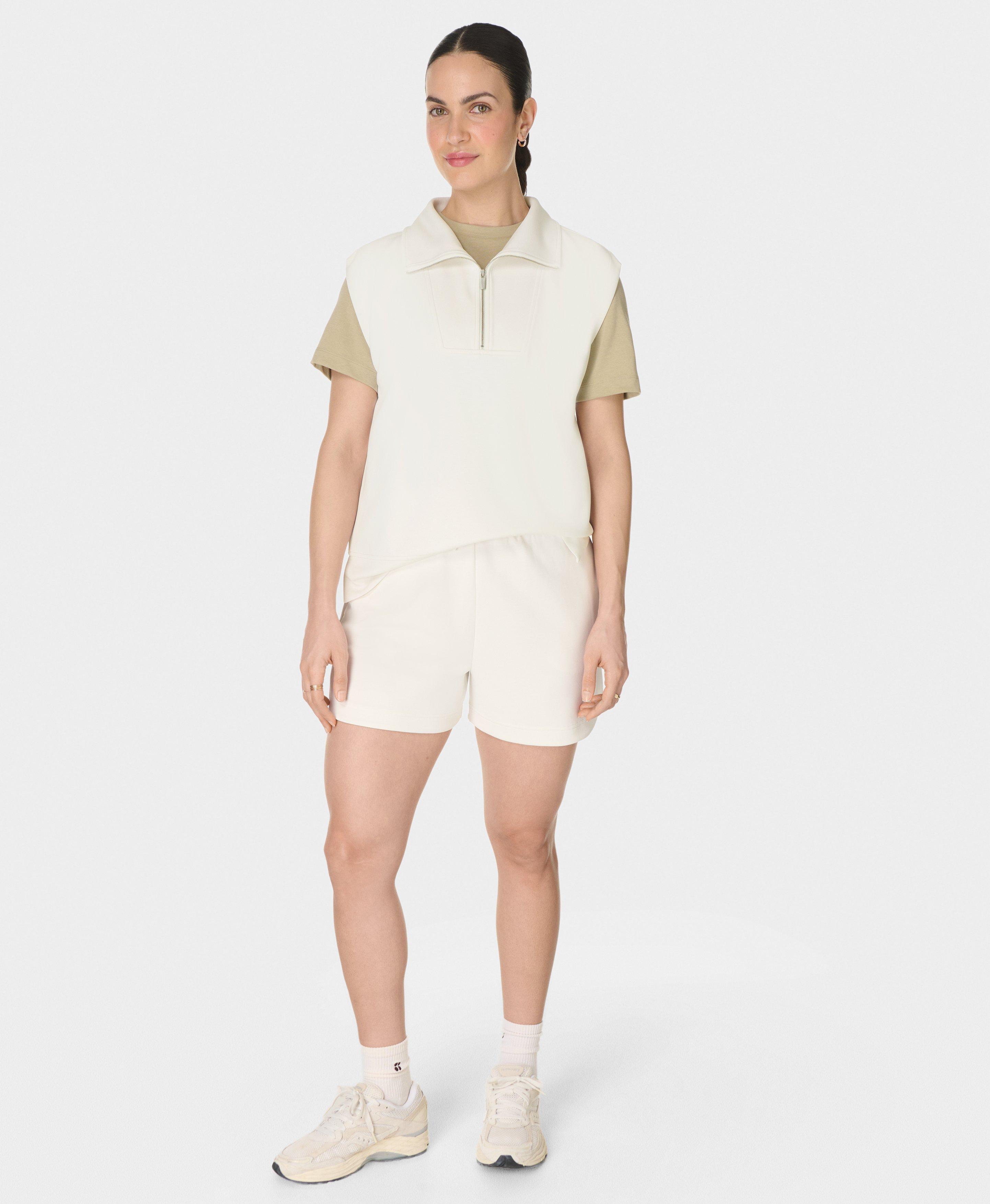 Sand Wash CloudWeight High-Waisted Shorts - Coconut Cream - 3.5" Inseam