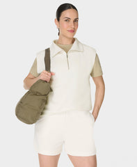 Sand Wash CloudWeight High-Waisted Shorts - Coconut Cream - 3.5" Inseam