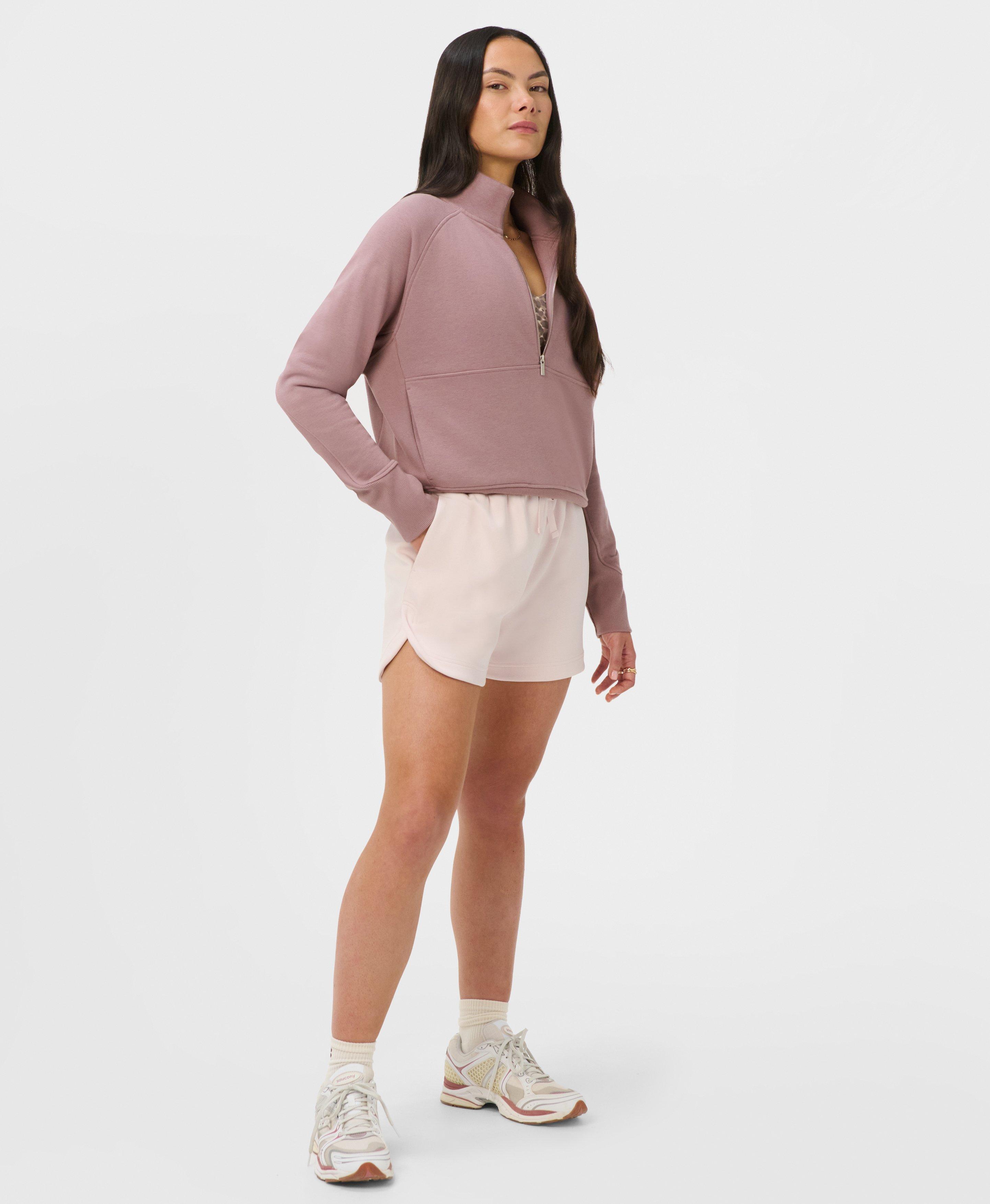 Sand Wash CloudWeight High-Waisted Shorts - Sundust Pink - 3.5" Inseam