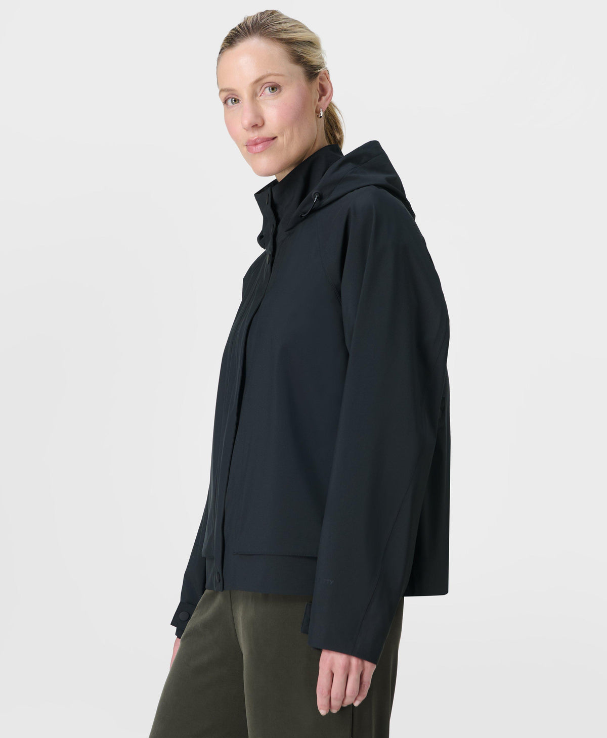 Motion Waterproof Cropped Jacket - Black