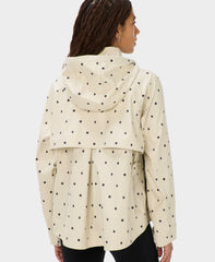 Motion Waterproof Cropped Jacket - Cream SB Polka Print