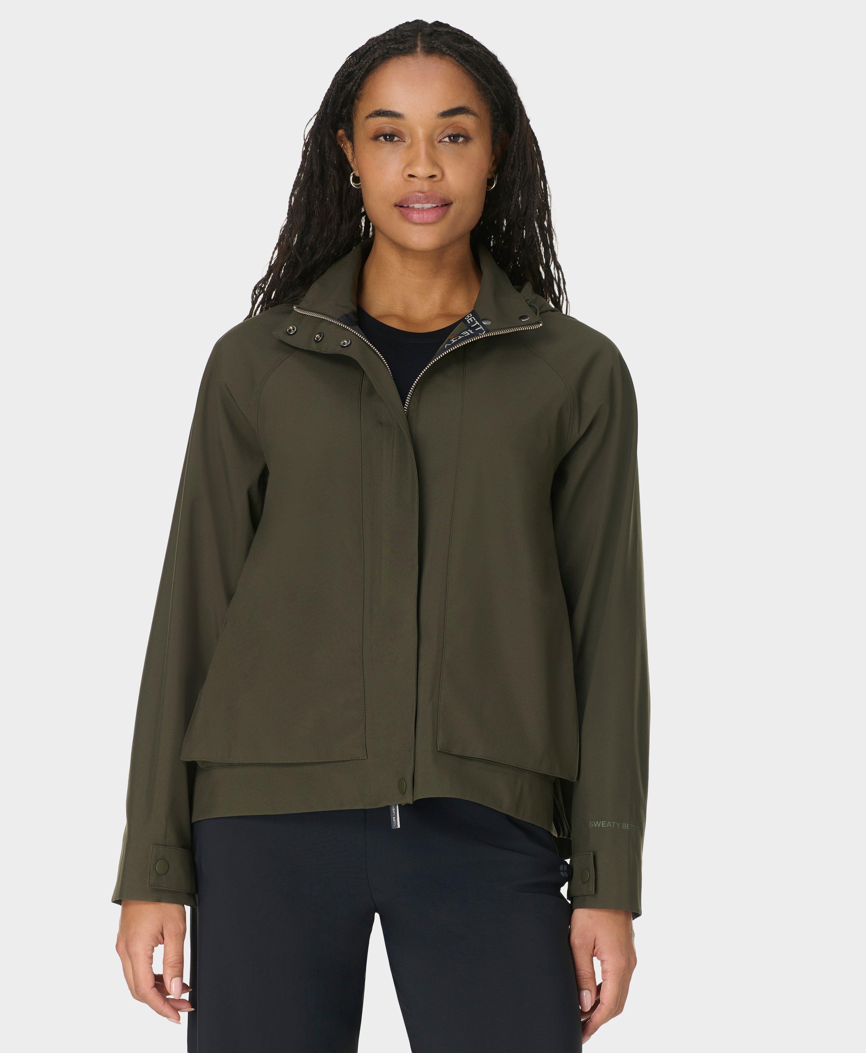 Motion Waterproof Cropped Jacket - Nori Green