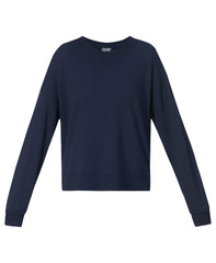 After Class Crop Sweatshirt - Navy Blue
