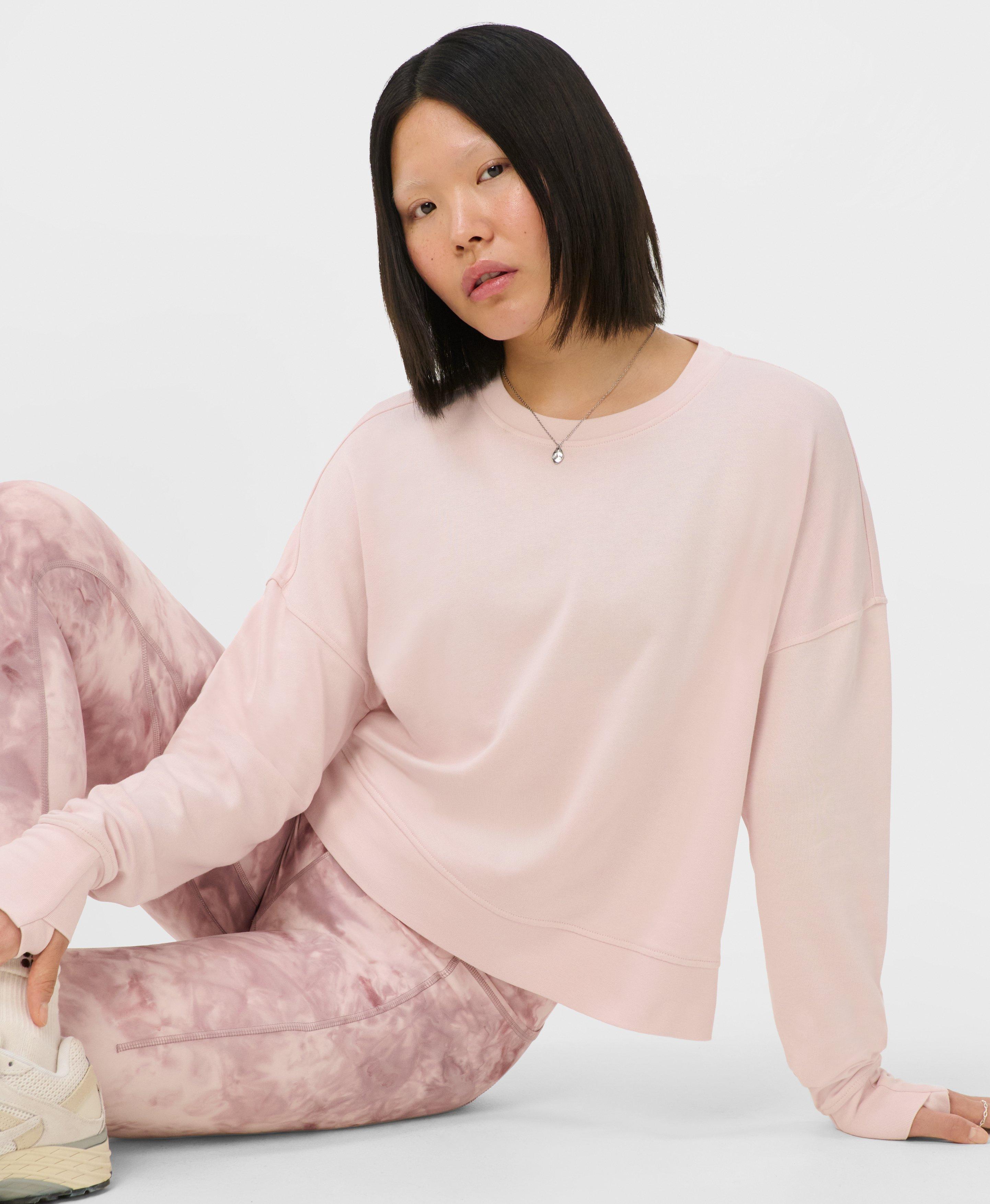 After Class Crop Sweatshirt - Sundust Pink