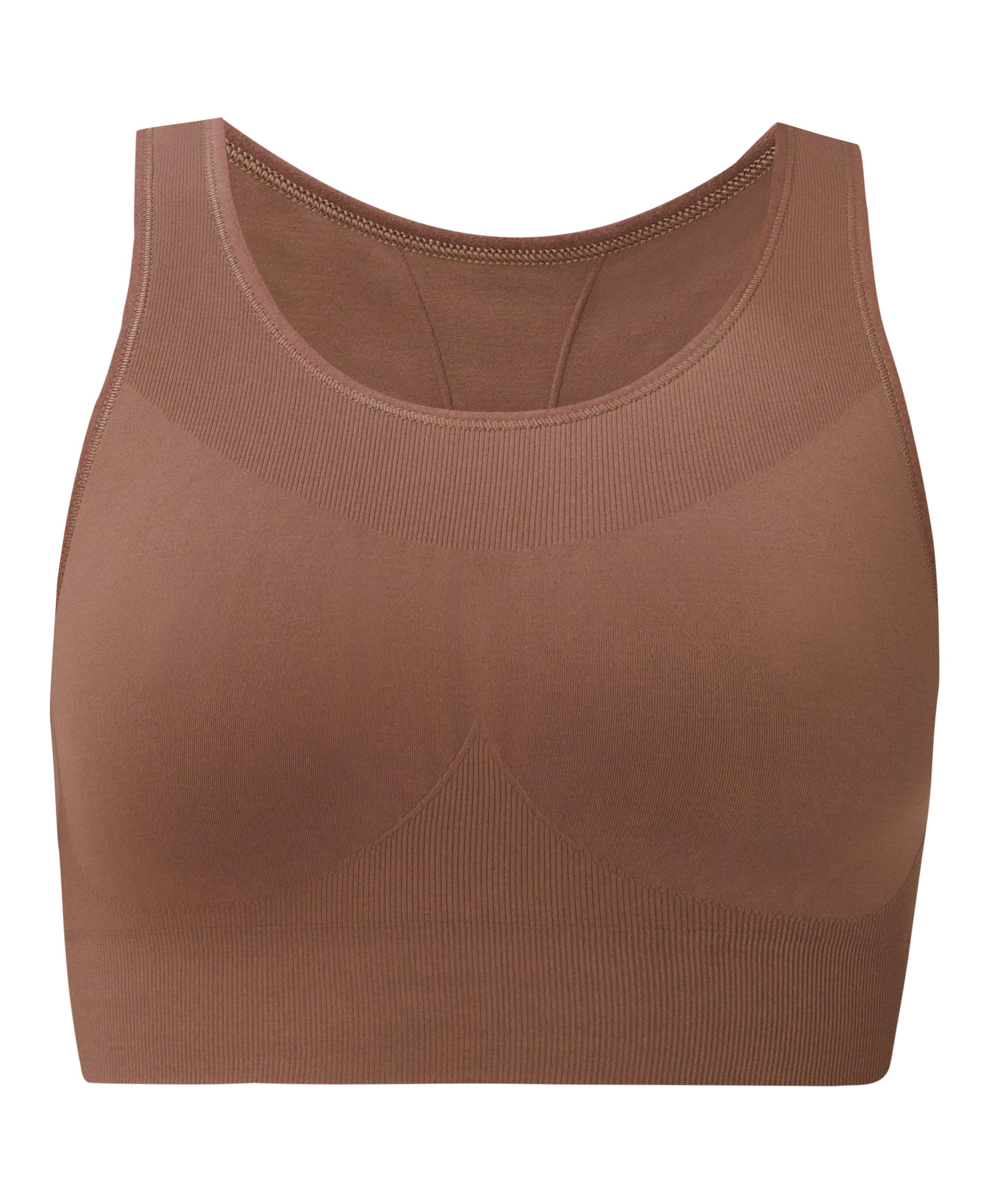 Stamina Seamless Sports Bra - Chestnut Brown