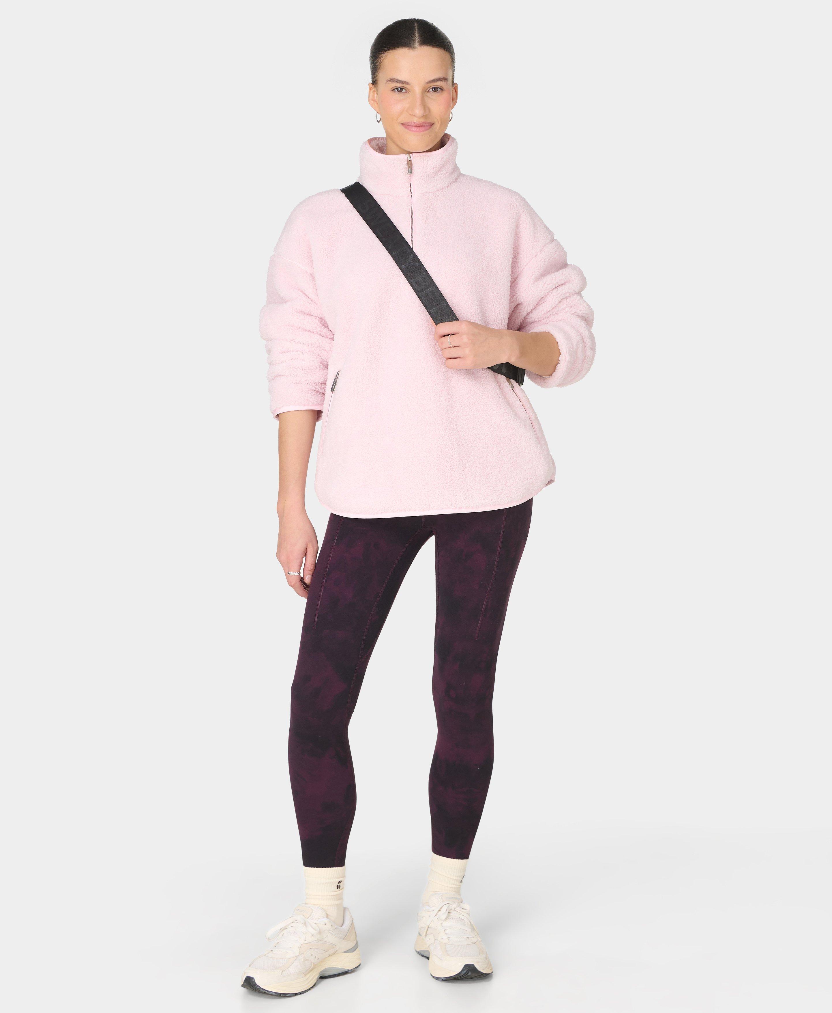 Plush Half Zip Fleece - Frost Pink