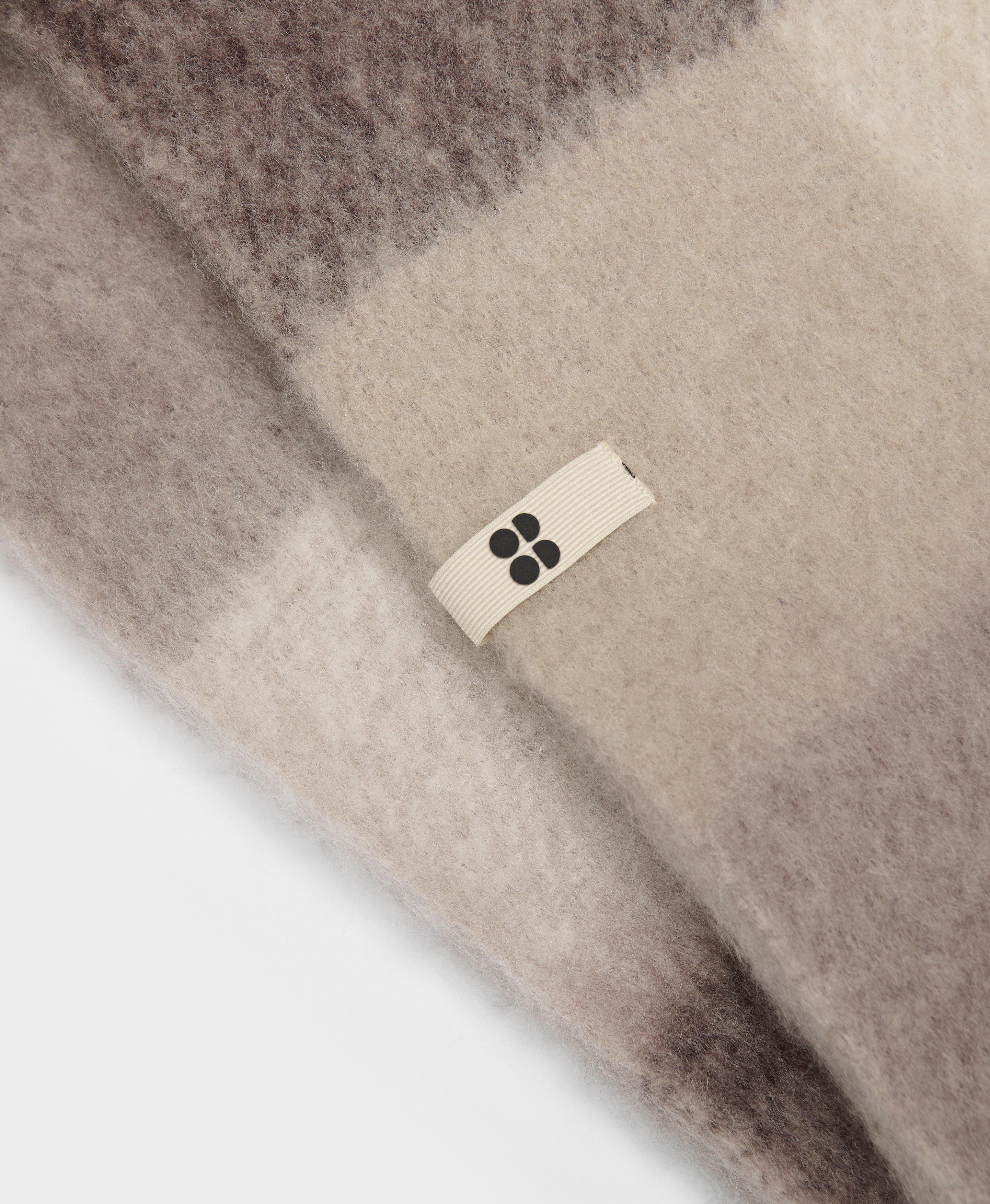 Soft Cloud Tassel Scarf - Brown Check Jacquard