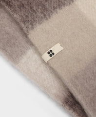 Soft Cloud Tassel Scarf - Brown Check Jacquard