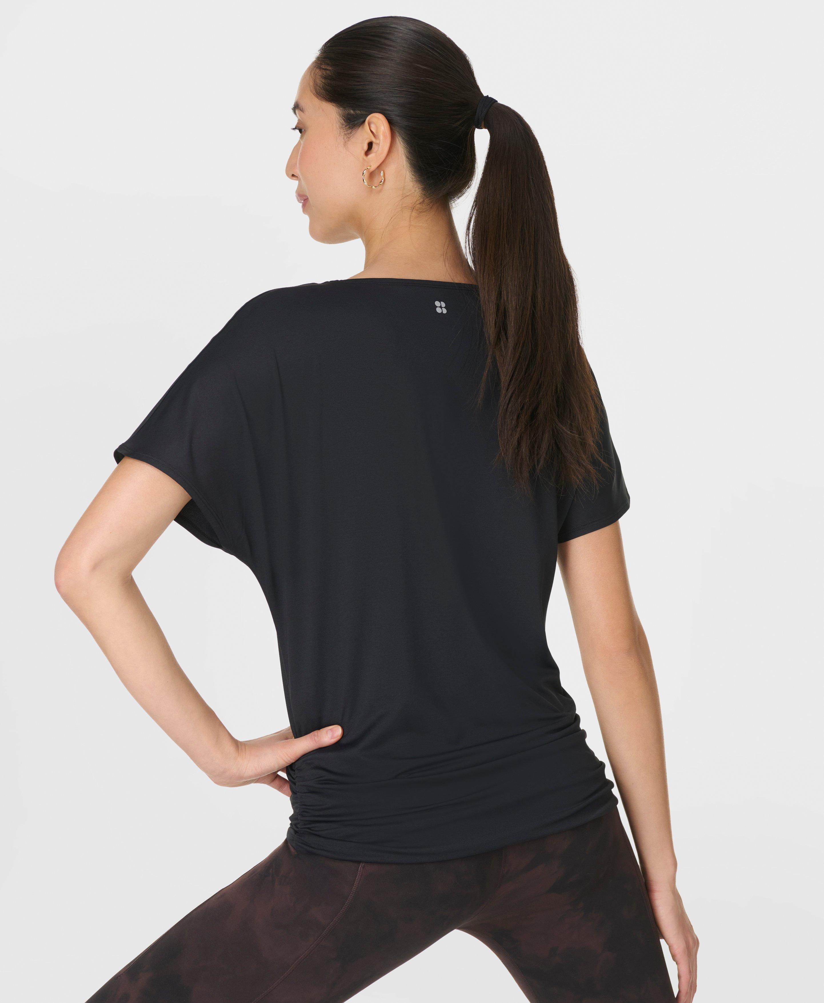 Unwind Cooling Yoga Tee - Black