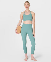 Ultimate Studio 7/8 Yoga Ribbed Leggings - Quartz Green - 7/8 Length