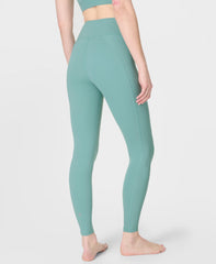 Ultimate Studio Yoga Ribbed Leggings - Quartz Green - Full Length