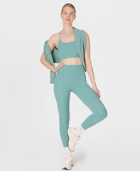 Ultimate Studio Yoga Ribbed Leggings - Quartz Green - Full Length