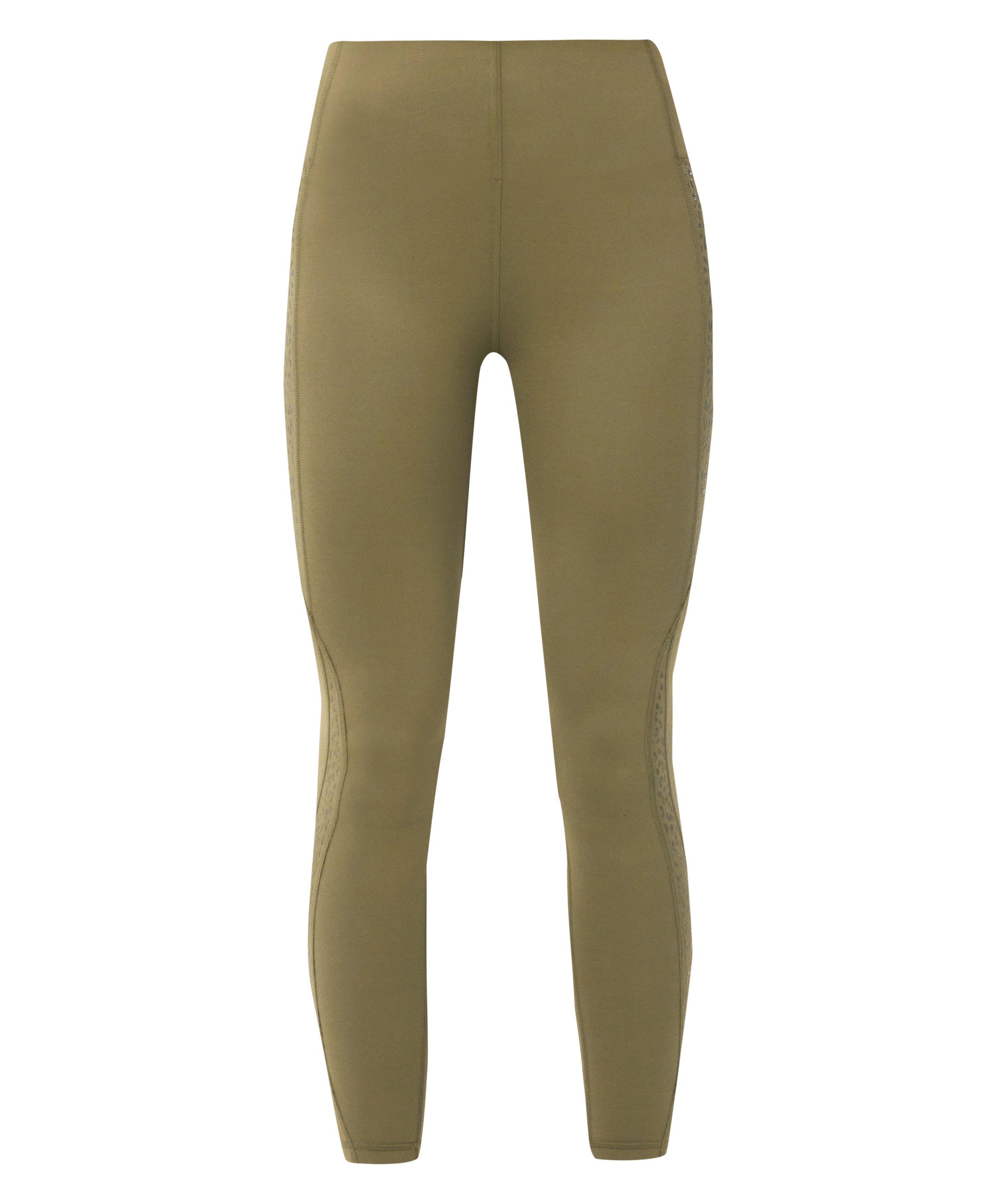 Ultimate Studio 7/8 Pilates Gripper Legging - Khaki Brown - 7/8 Length
