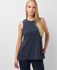 Soft Flow Studio Longline Tank - Navy Blue